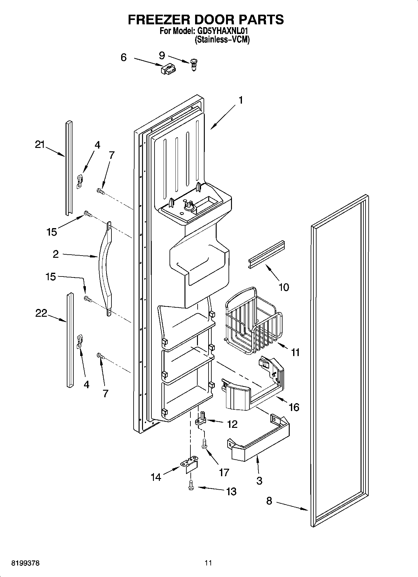 07 - FREEZER DOOR PARTS