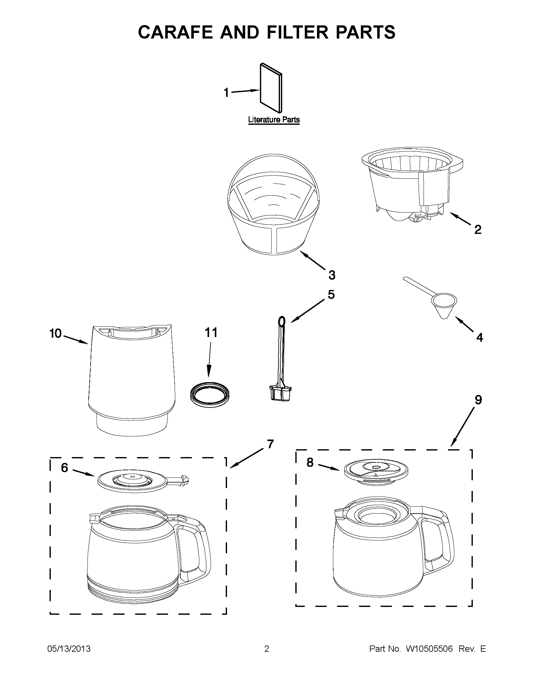 01 - CARAFE AND FILTER PARTS