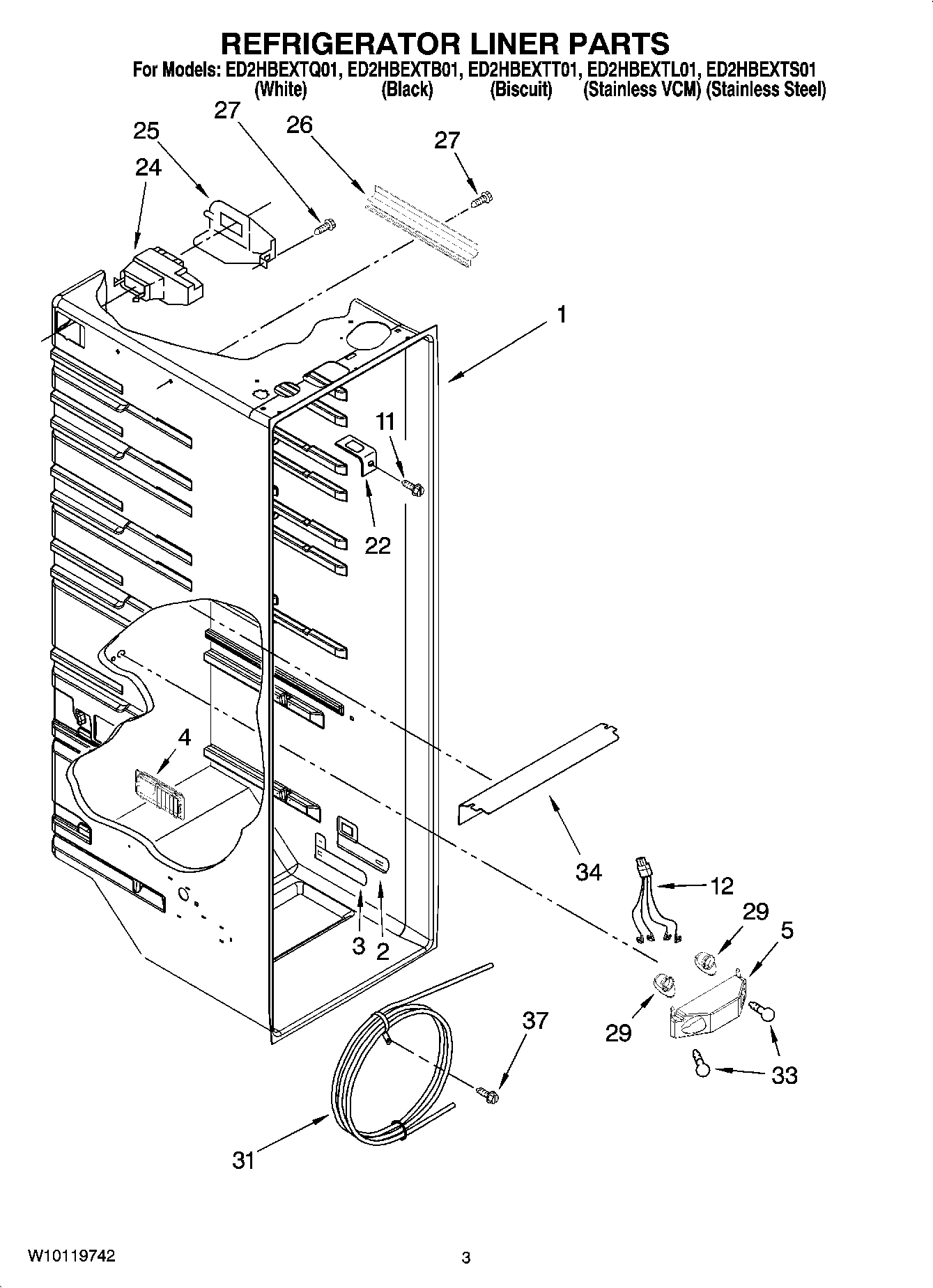 02 - REFRIGERATOR LINER PARTS