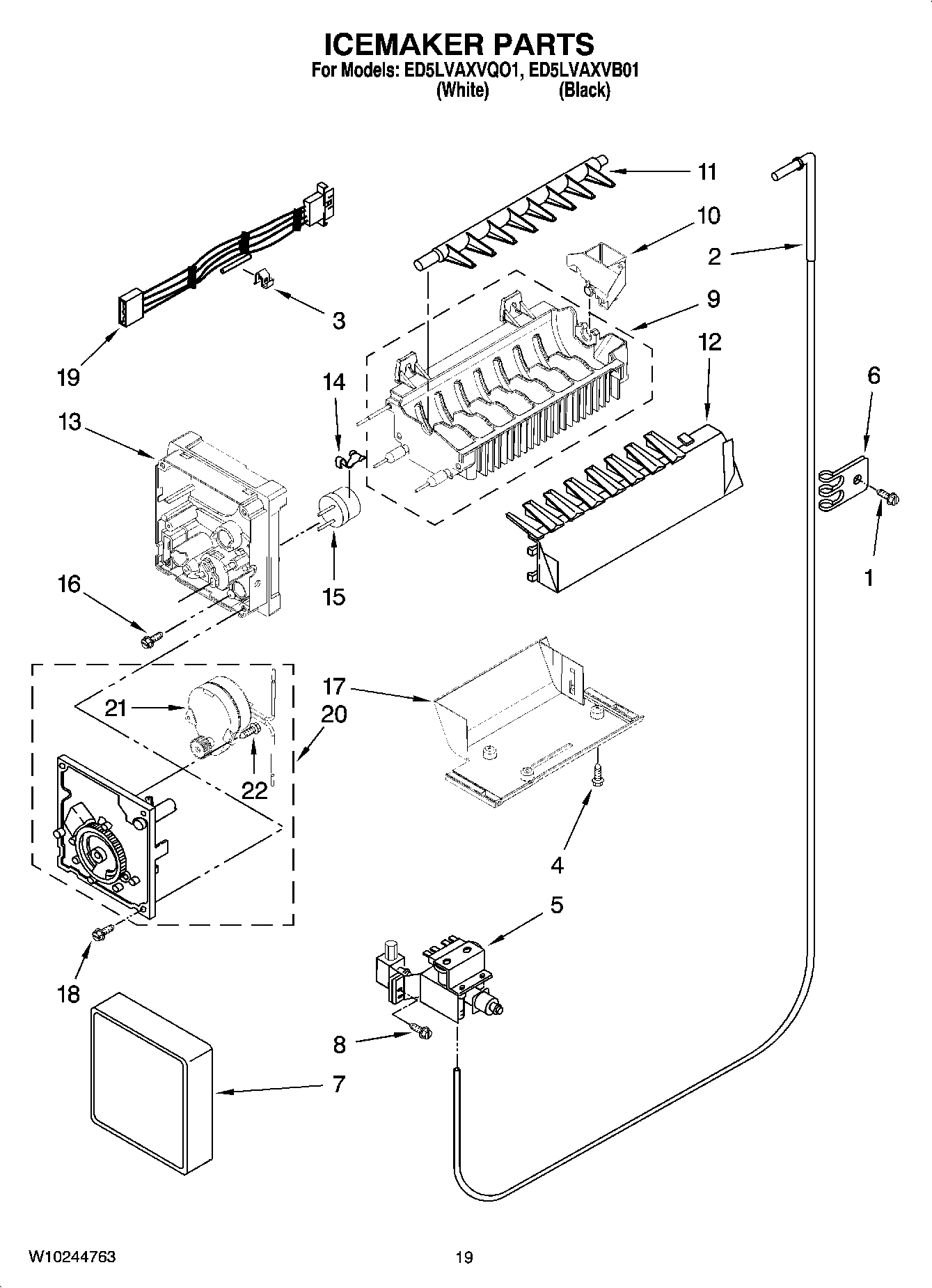 12 - ICEMAKER PARTS, OPTIONAL PARTS (NOT INCLUDED)