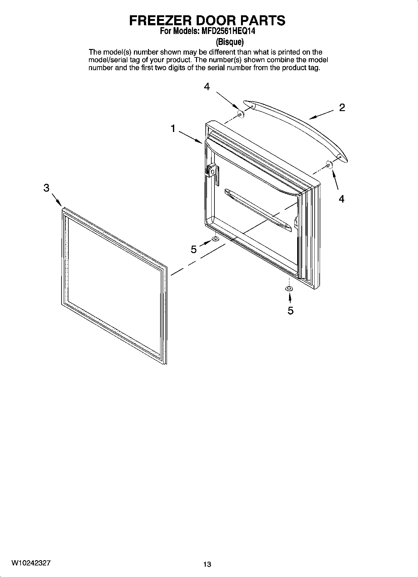 07 - FREEZER DOOR PARTS