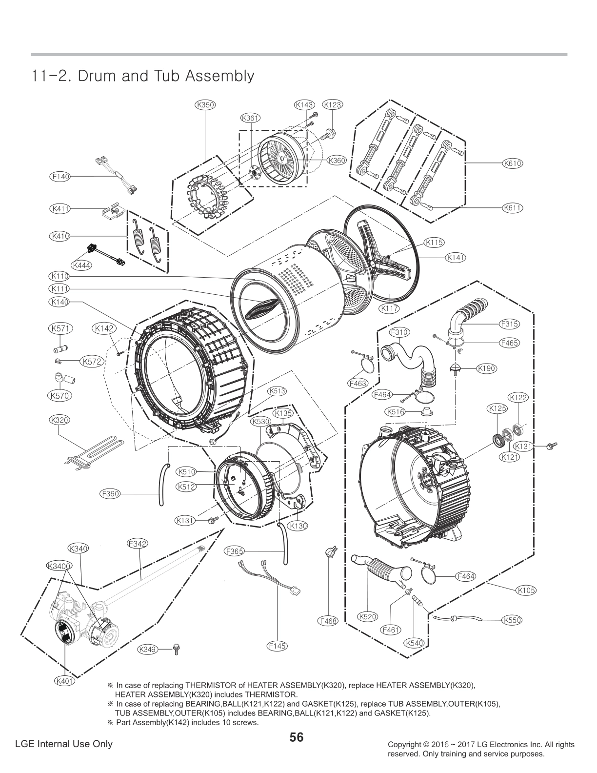 DRUM AND TUB ASSEMBLY