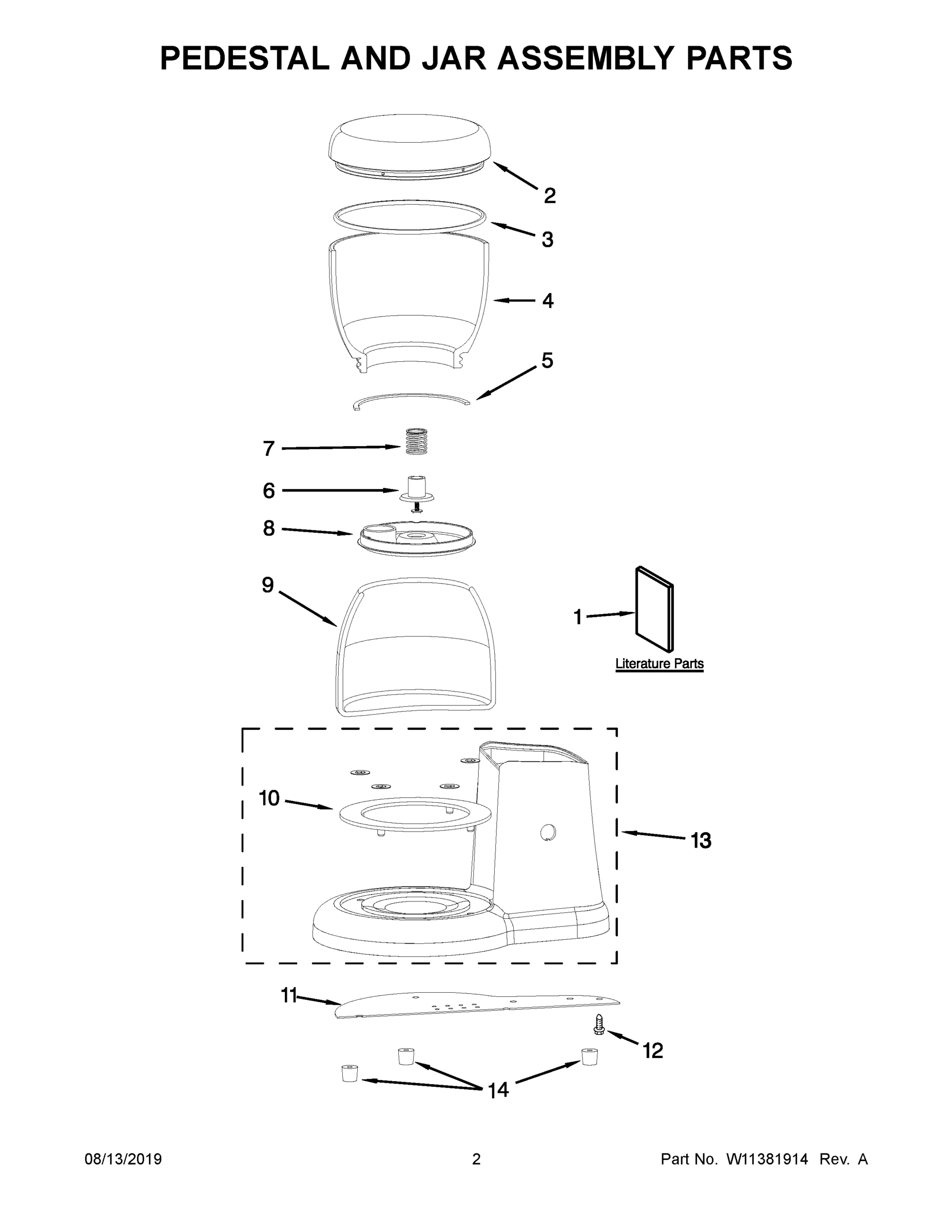 02 - PEDESTAL AND JAR ASSEMBLY PARTS