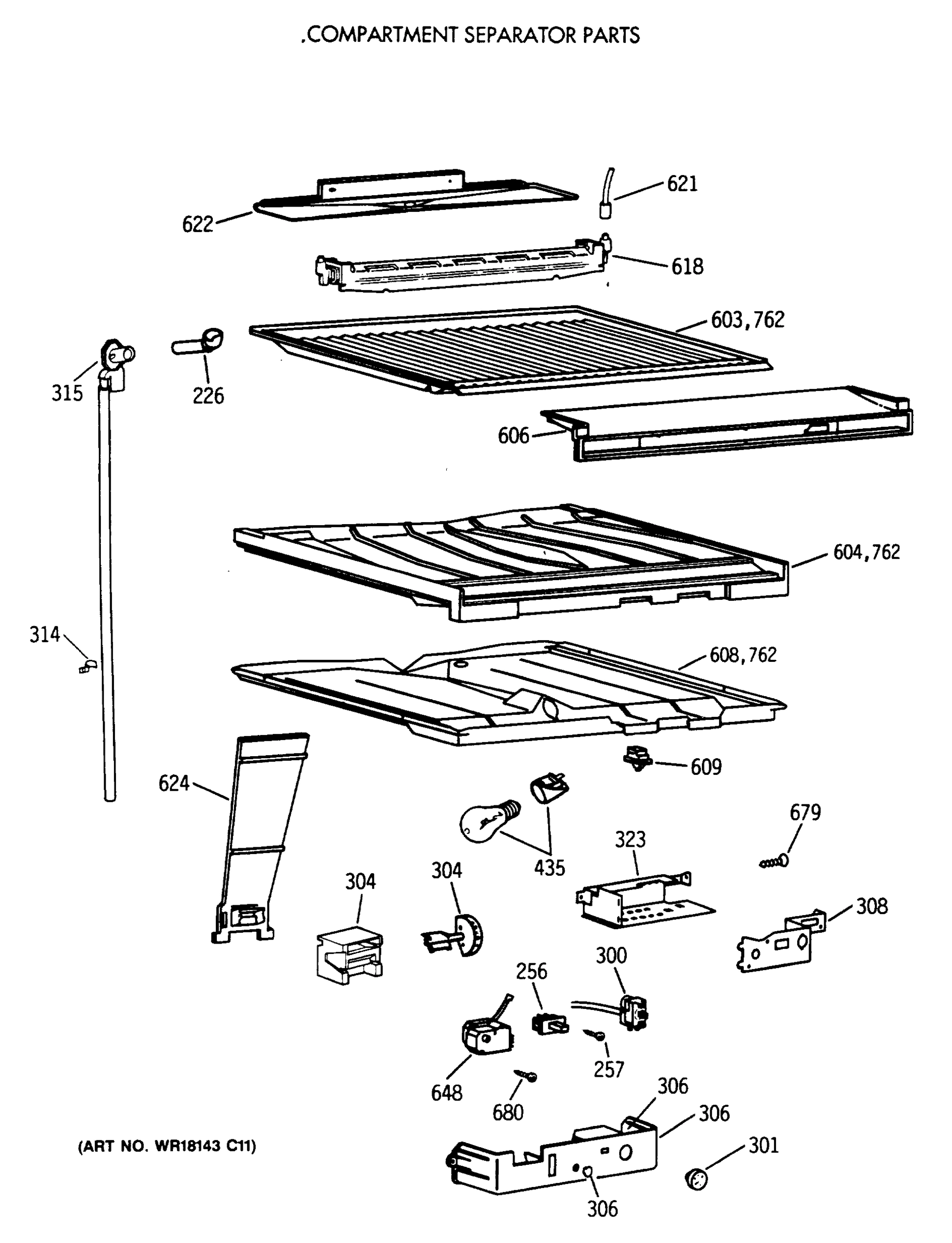 COMPARTMENT SEPARATOR PARTS