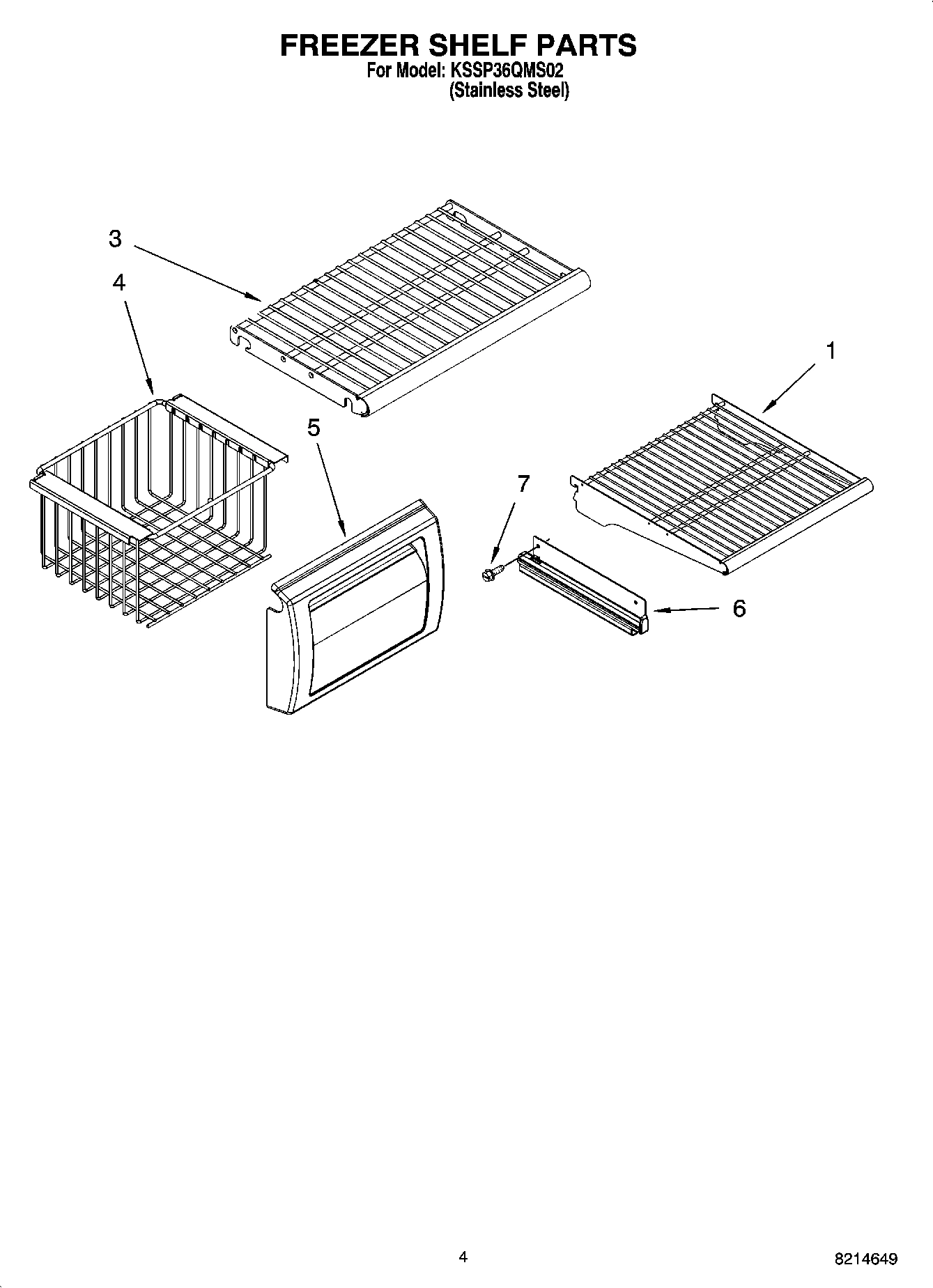 03 - FREEZER SHELF PARTS