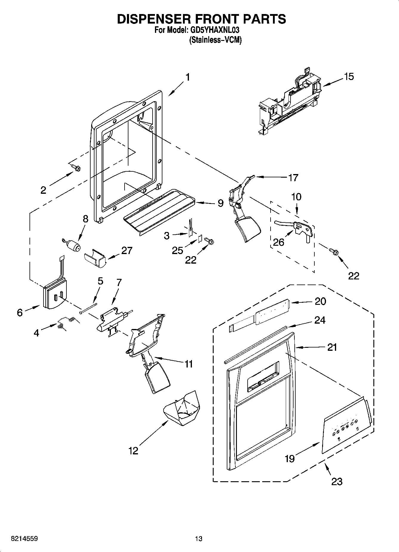 08 - DISPENSER FRONT PARTS