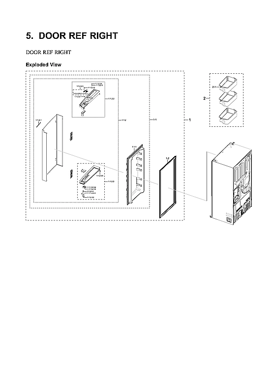 Right Refrigerator Door Parts
