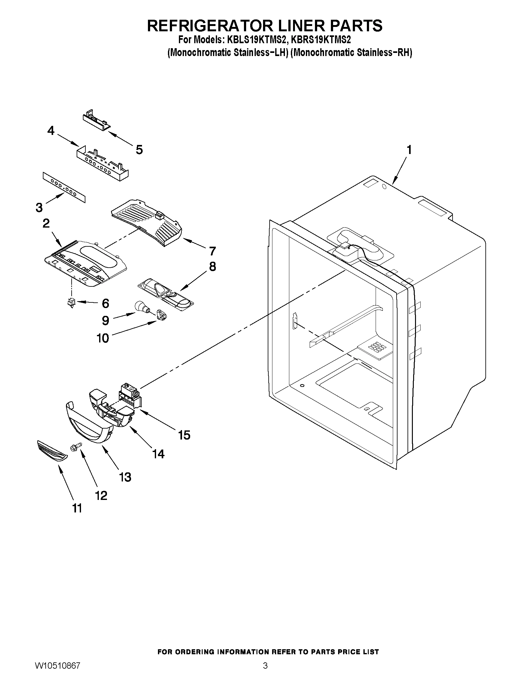 02 - REFRIGERATOR LINER PARTS
