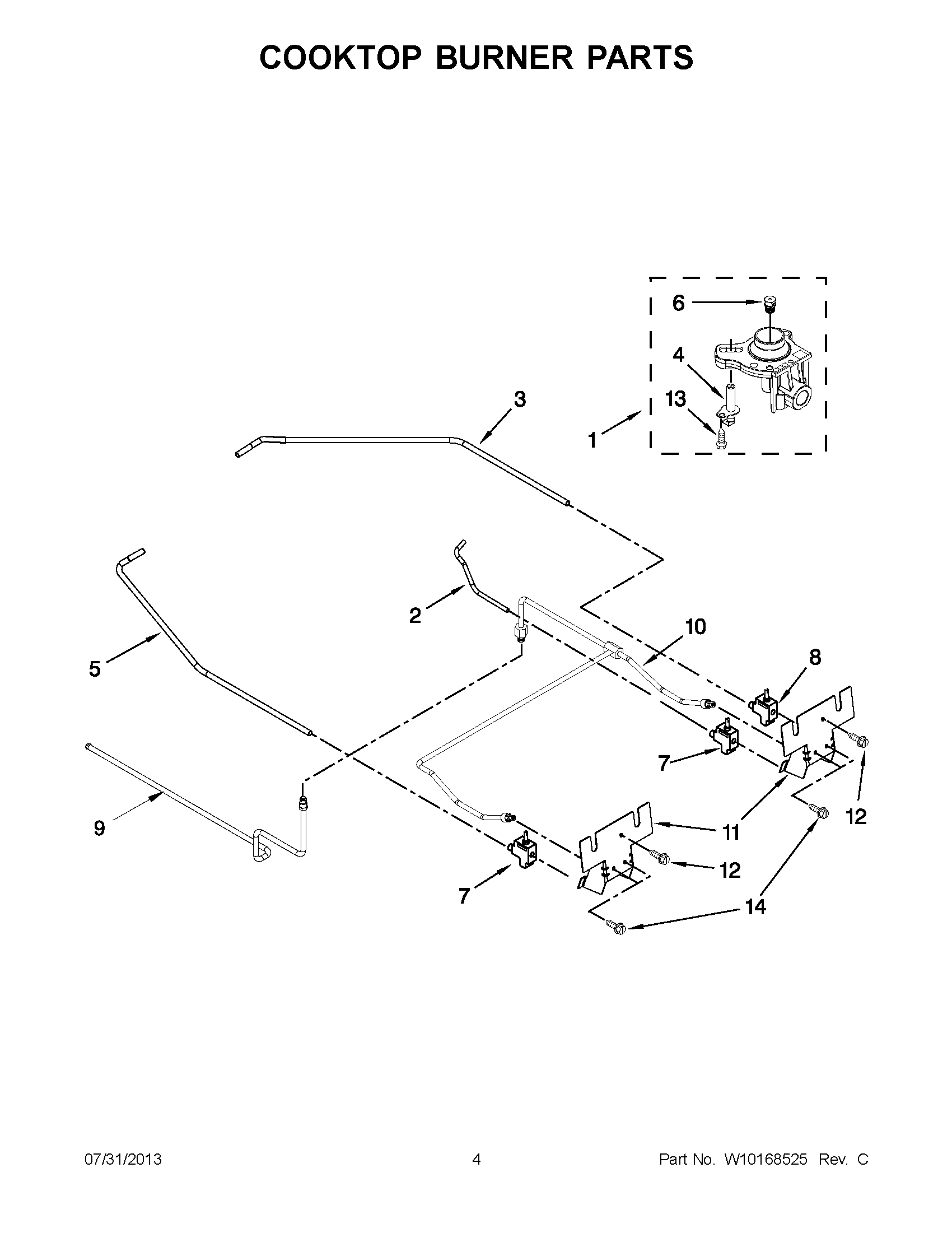 02 - COOKTOP BURNER PARTS