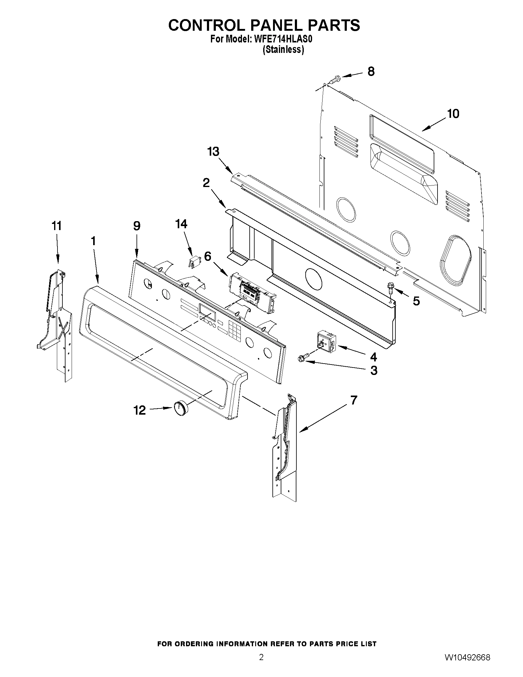 02 - CONTROL PANEL PARTS