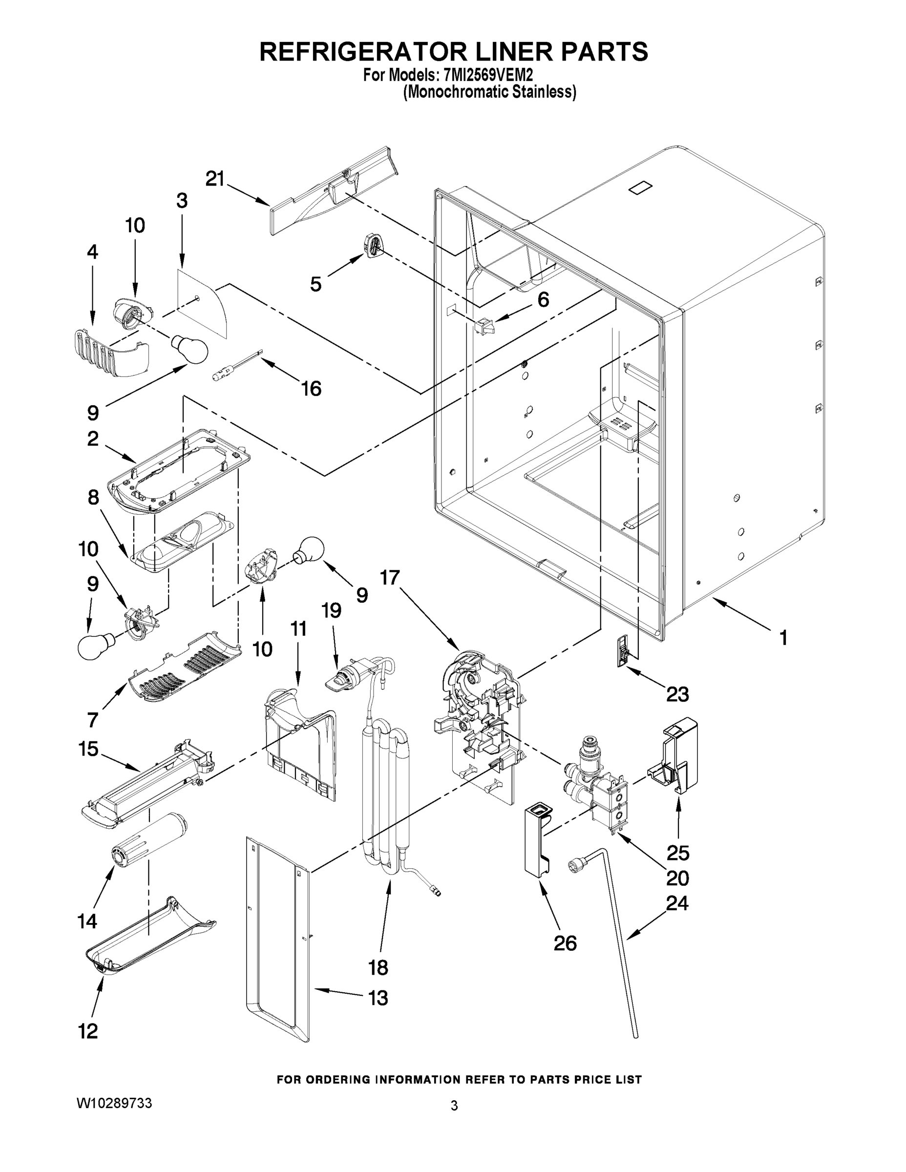 02 - REFRIGERATOR LINER PARTS