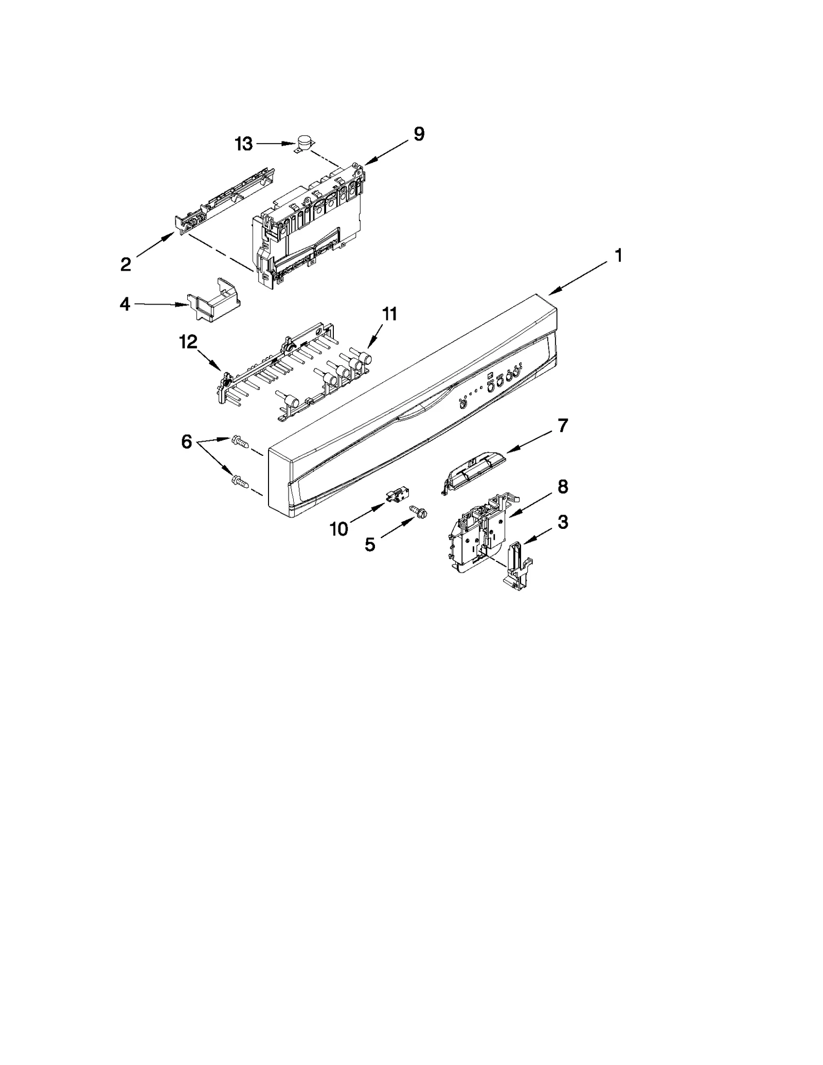 CONTROL PANEL AND LATCH PARTS