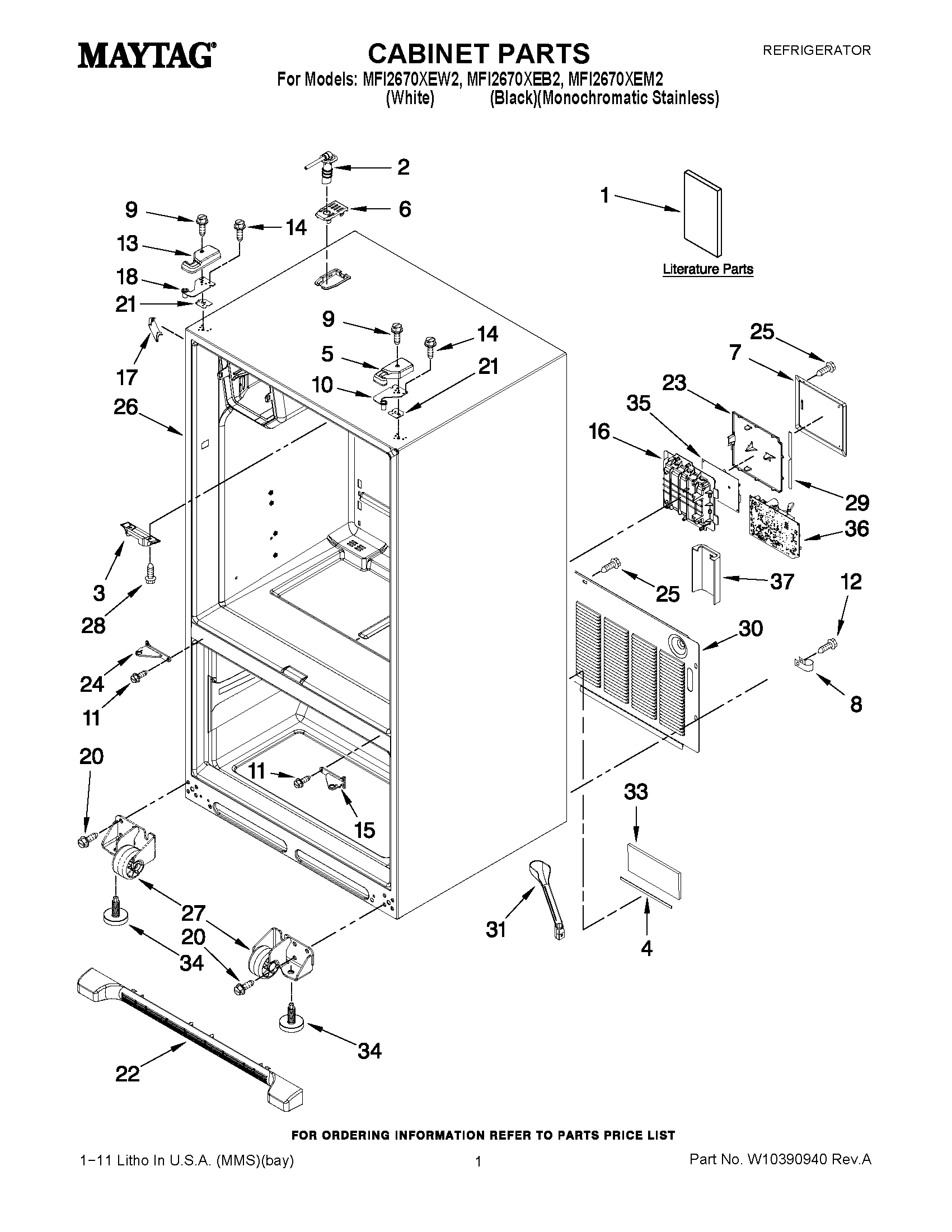 01 - CABINET PARTS