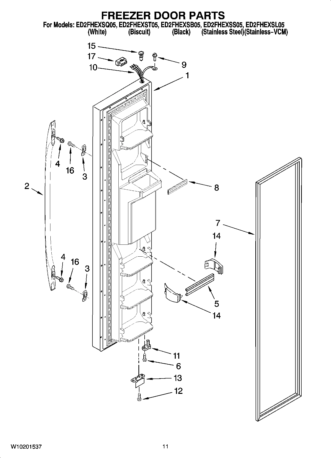 07 - FREEZER DOOR PARTS