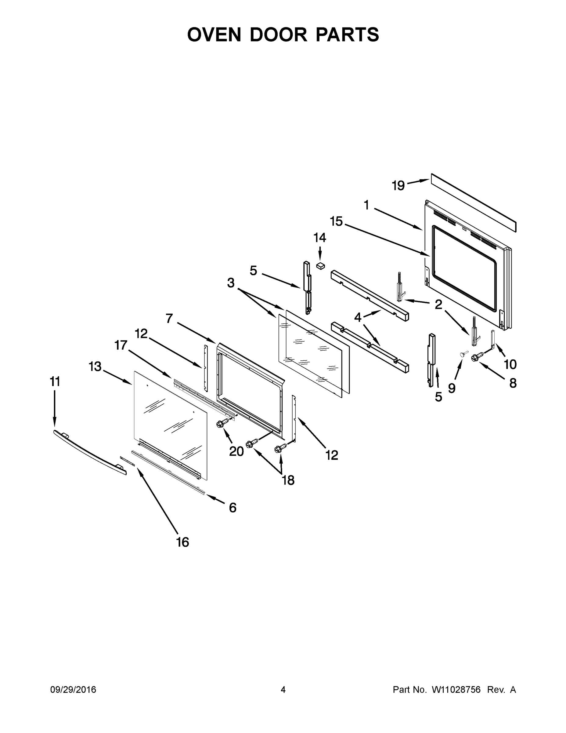 03 - OVEN DOOR PARTS