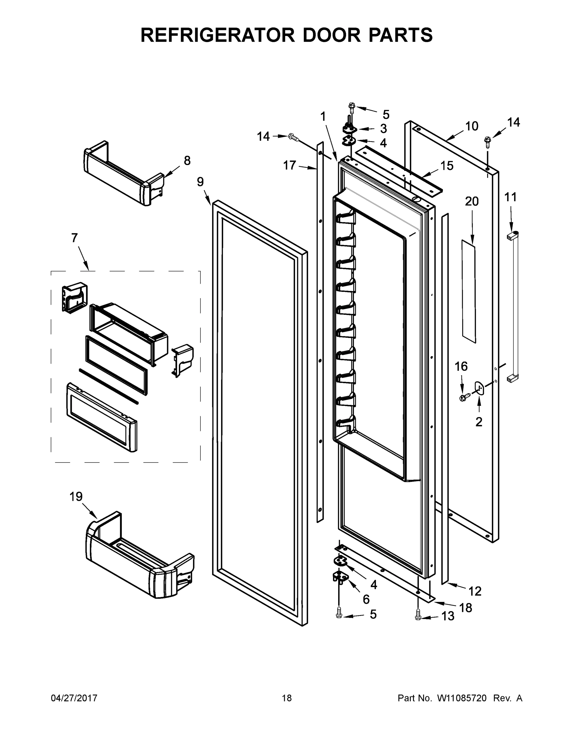 10 - REFRIGERATOR DOOR PARTS