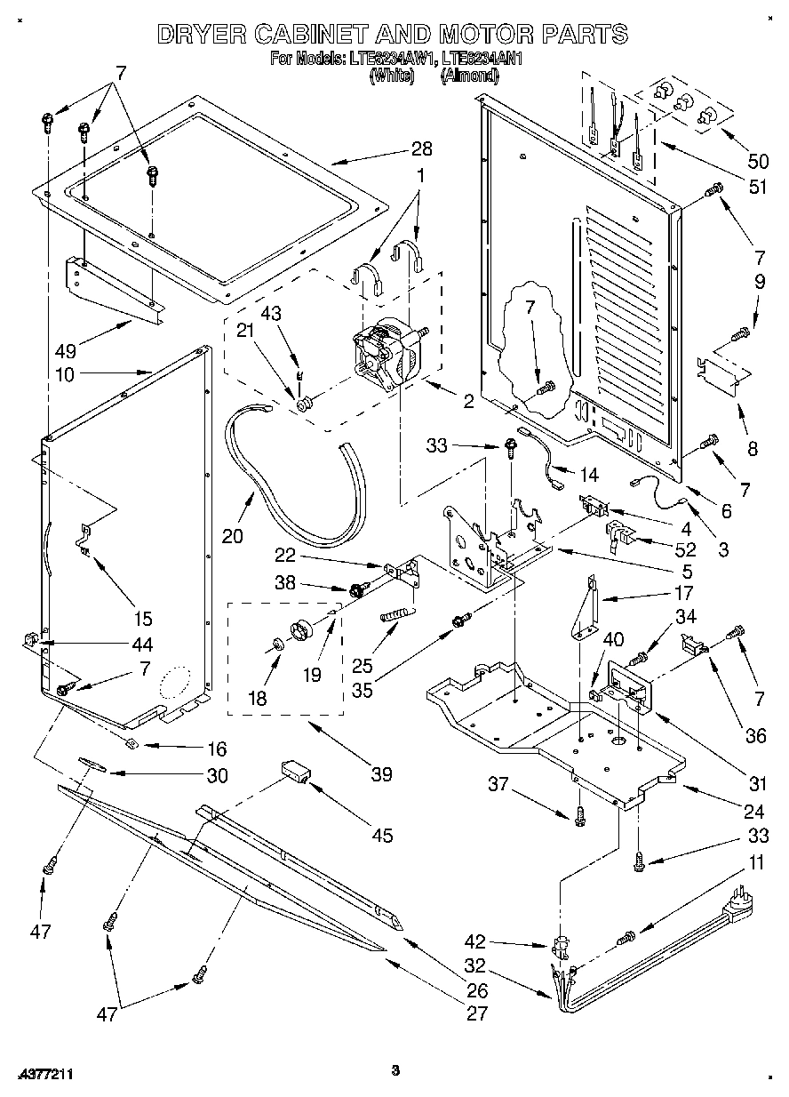 03 - DRYER CABINET AND MOTOR