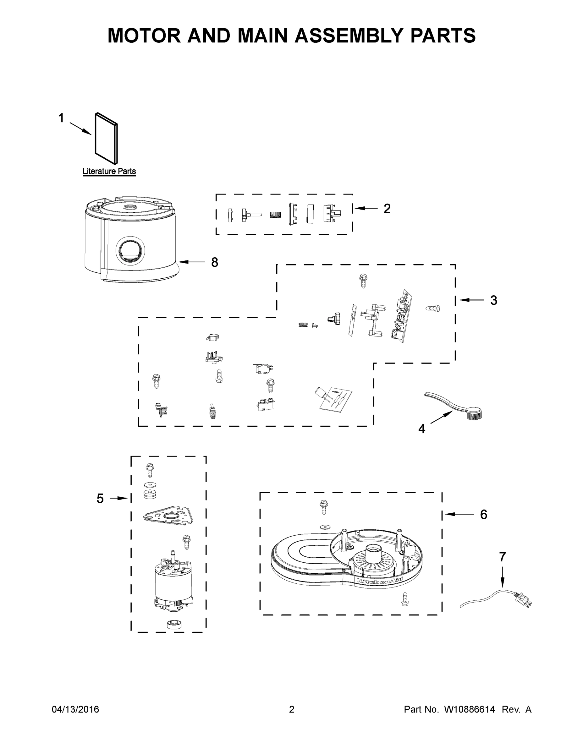 02 - MOTOR AND MAIN ASSEMBLY PARTS