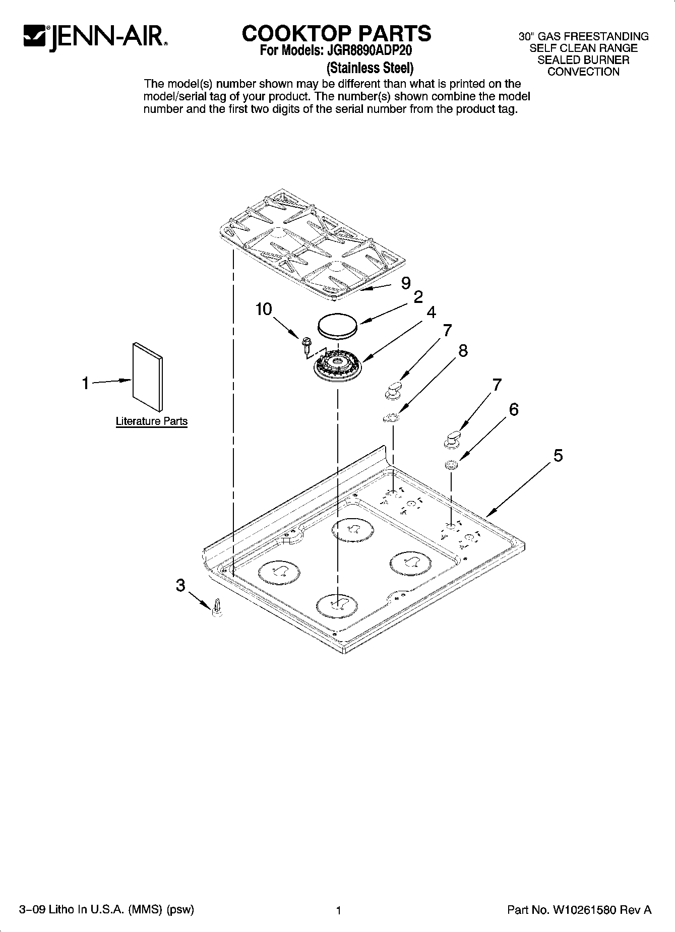 01 - COOKTOP PARTS