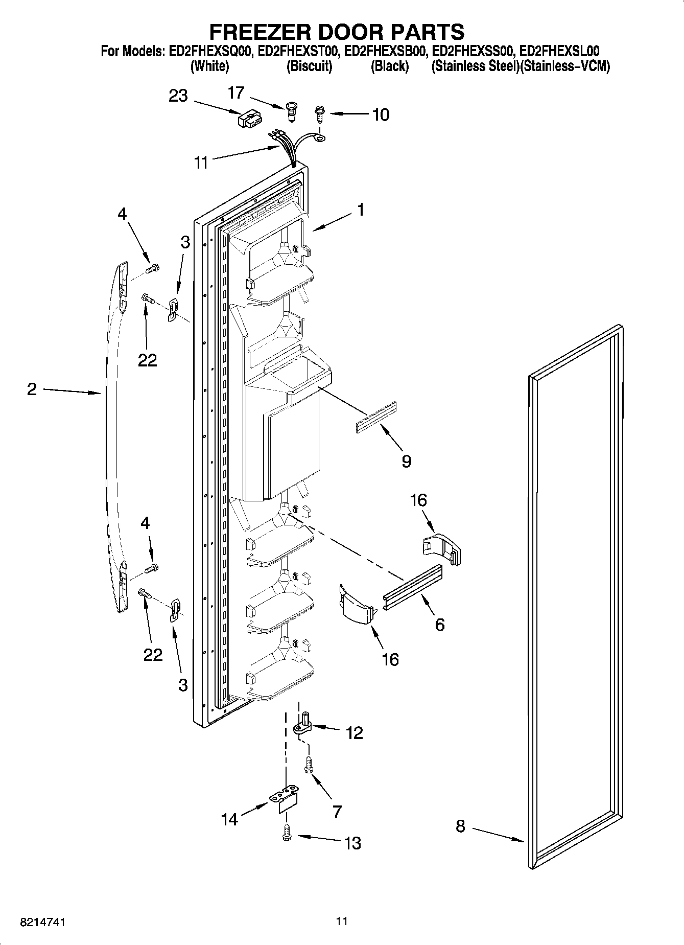 07 - FREEZER DOOR PARTS