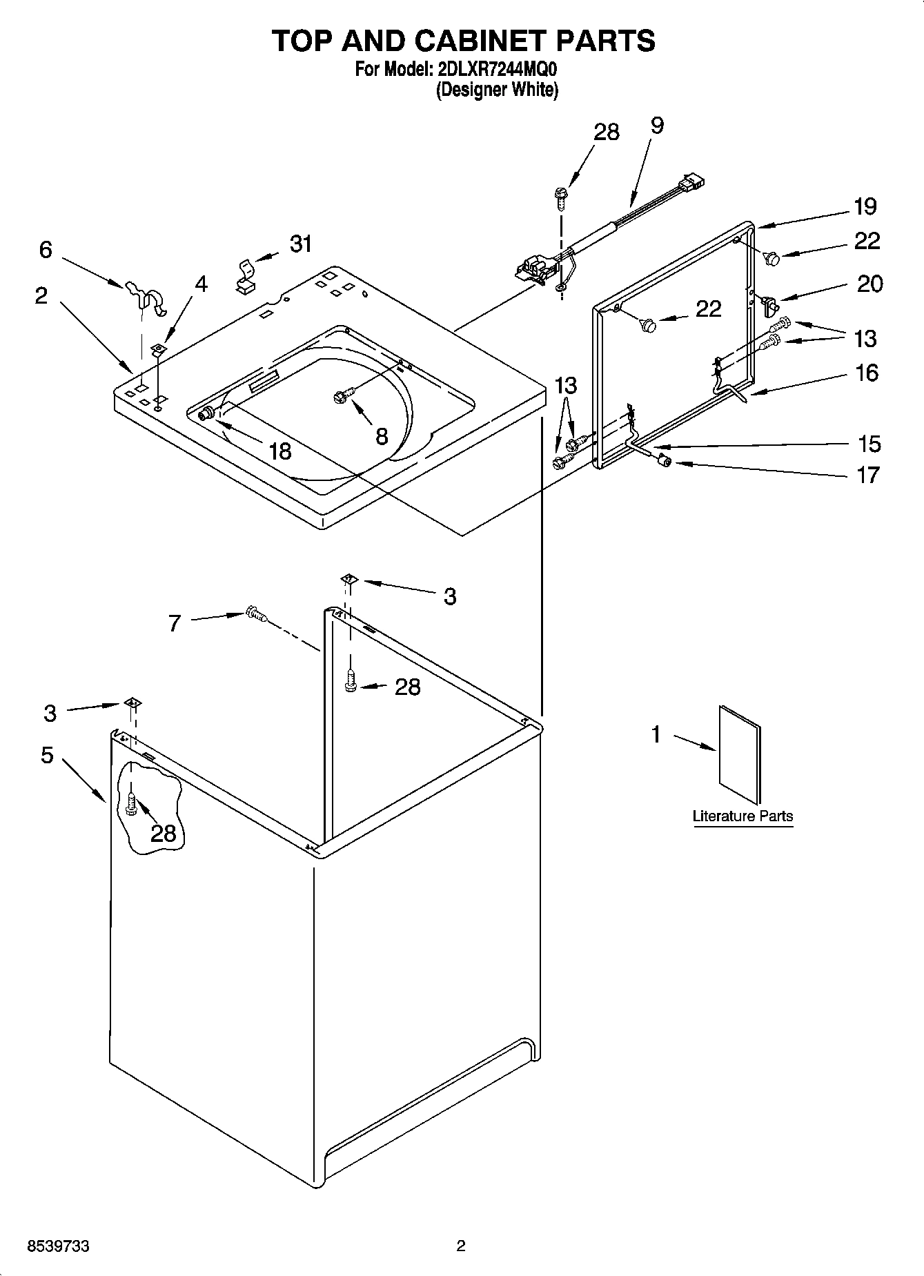 01 - TOP AND CABINET PARTS