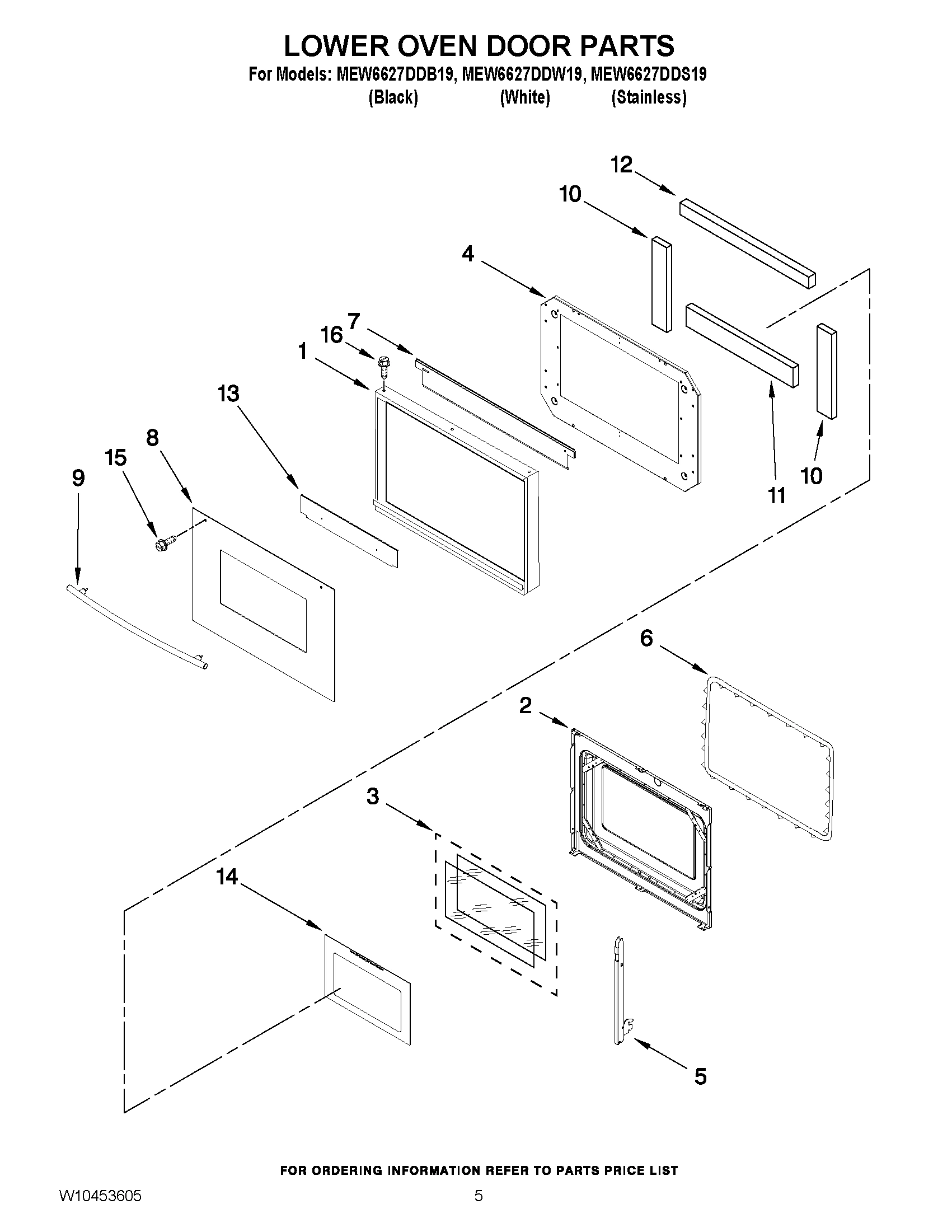 03 - LOWER OVEN DOOR PARTS