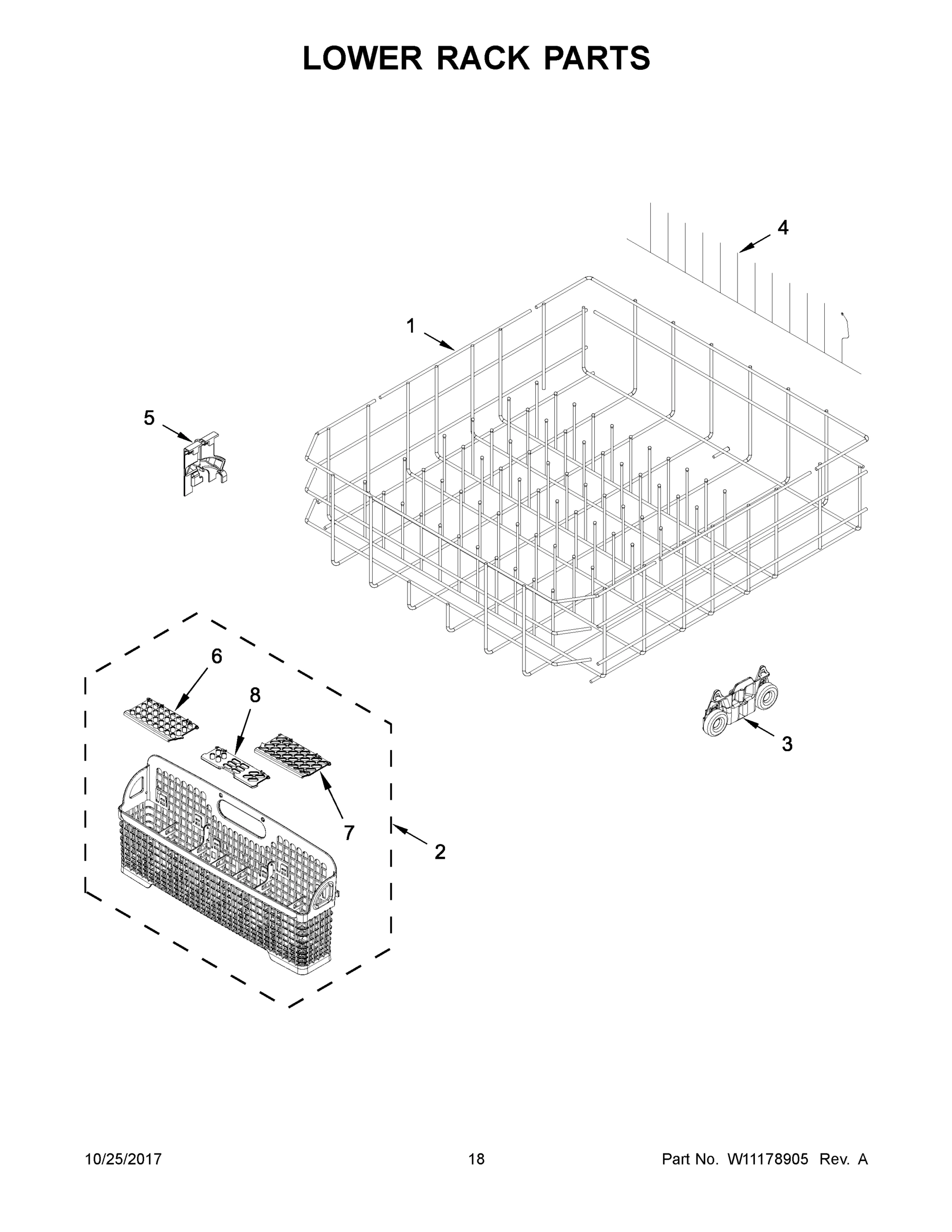 10 - LOWER RACK PARTS
