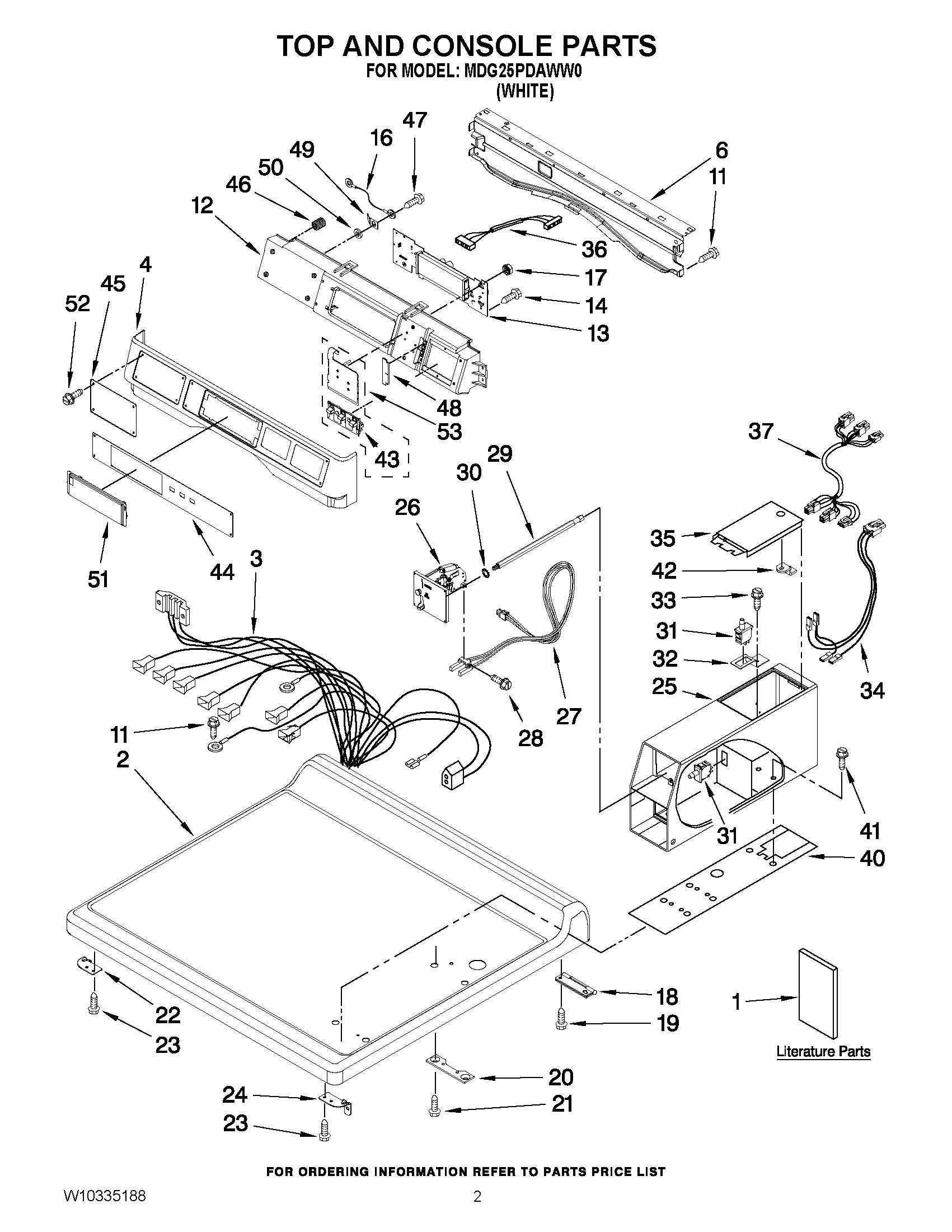 01 - TOP AND CONSOLE PARTS