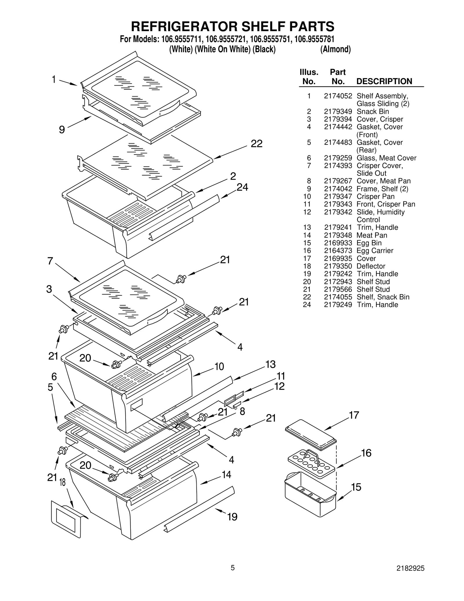 REFRIGERATOR SHELF PARTS