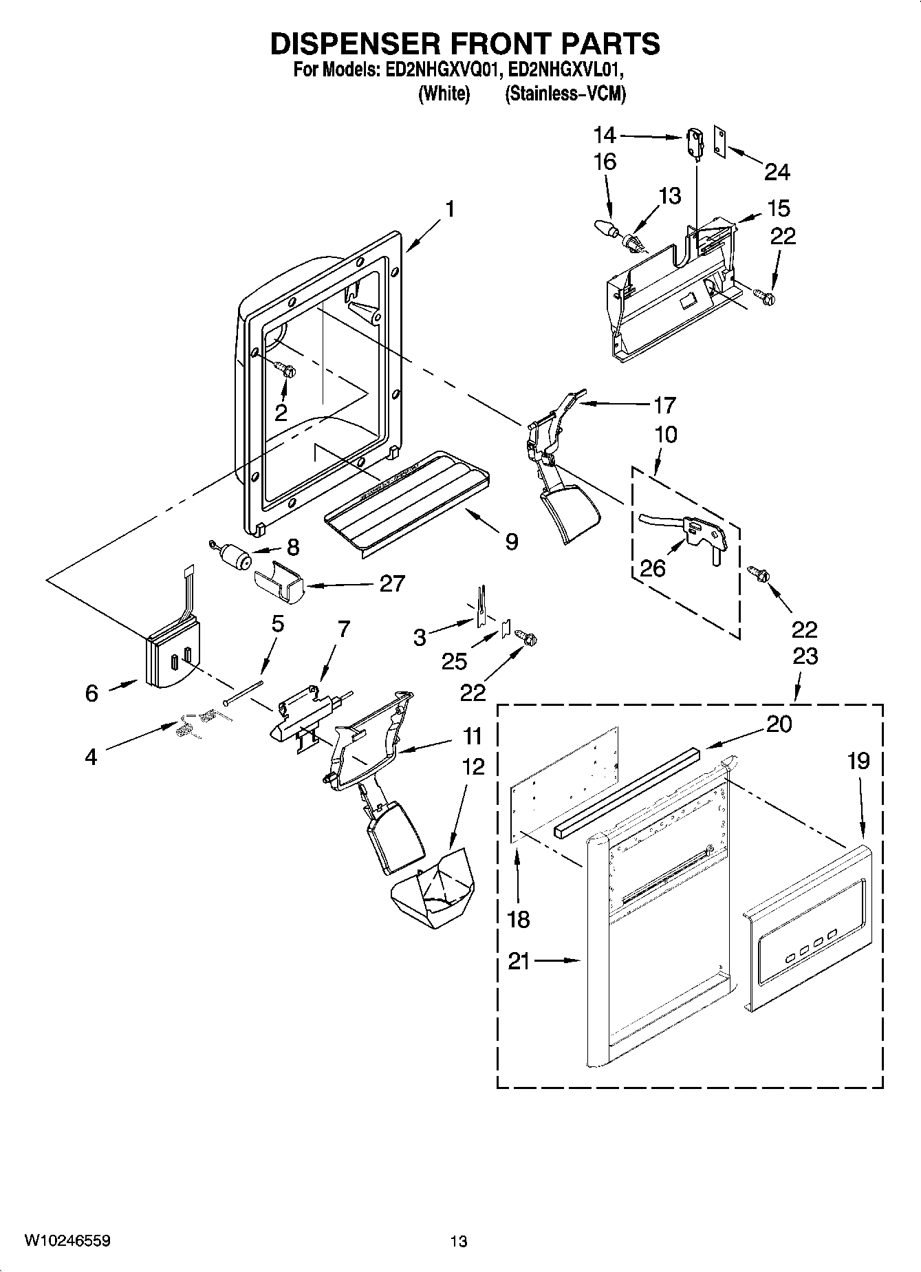 08 - DISPENSER FRONT PARTS