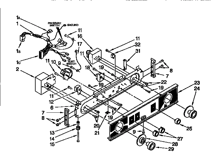 WASHER/DRYER CONTROL PANEL