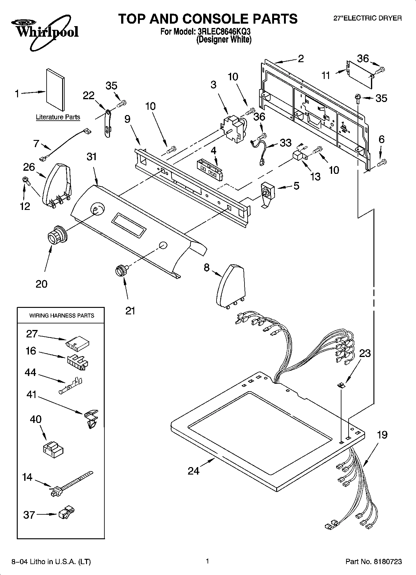 01 - TOP AND CONSOLE PARTS