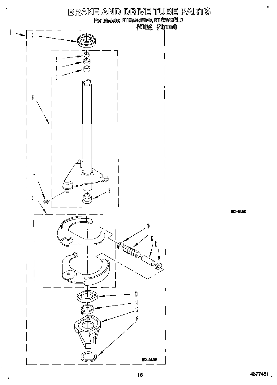 13 - BRAKE AND DRIVE TUBE