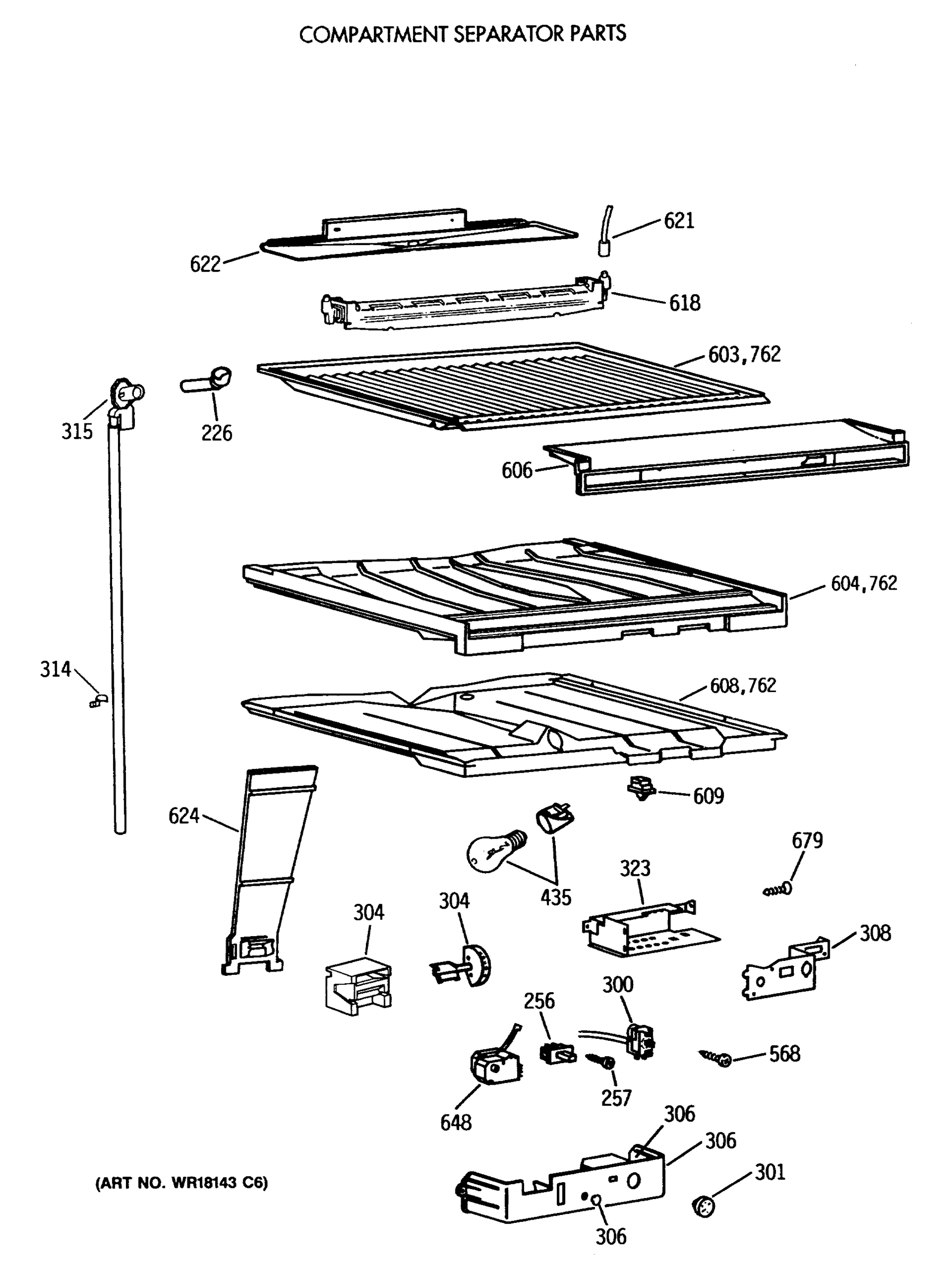 COMPARTMENT SEPARATOR PARTS