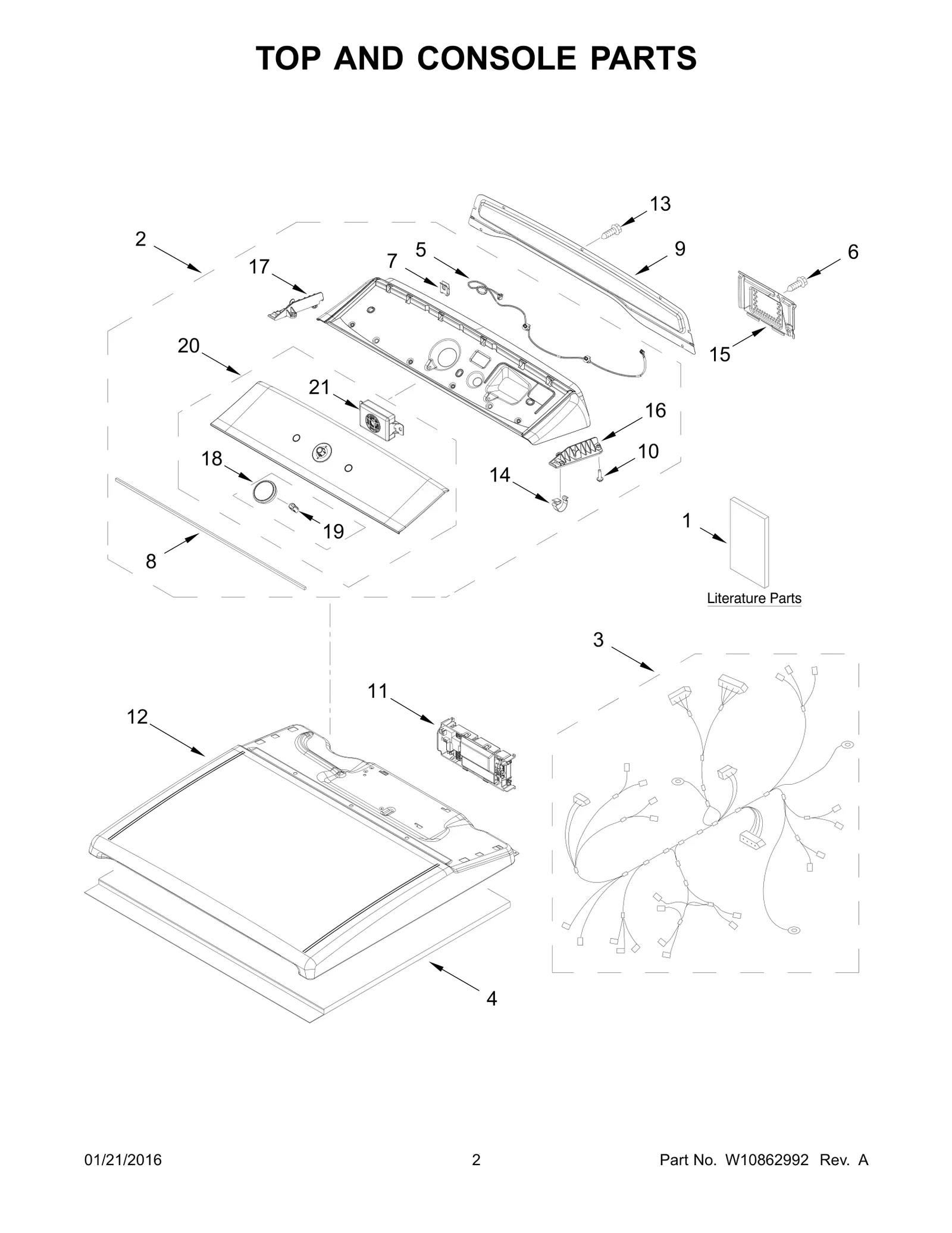 TOP AND CONSOLE PARTS