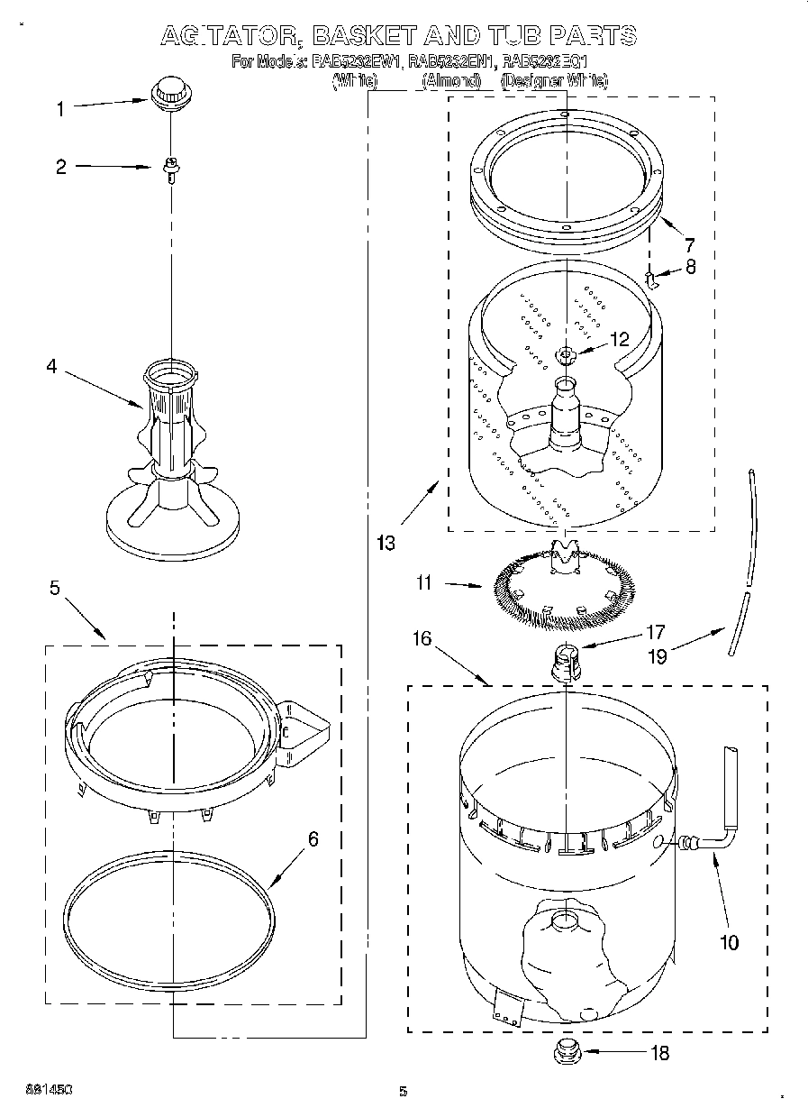 03 - AGITATOR, BASKET AND TUB