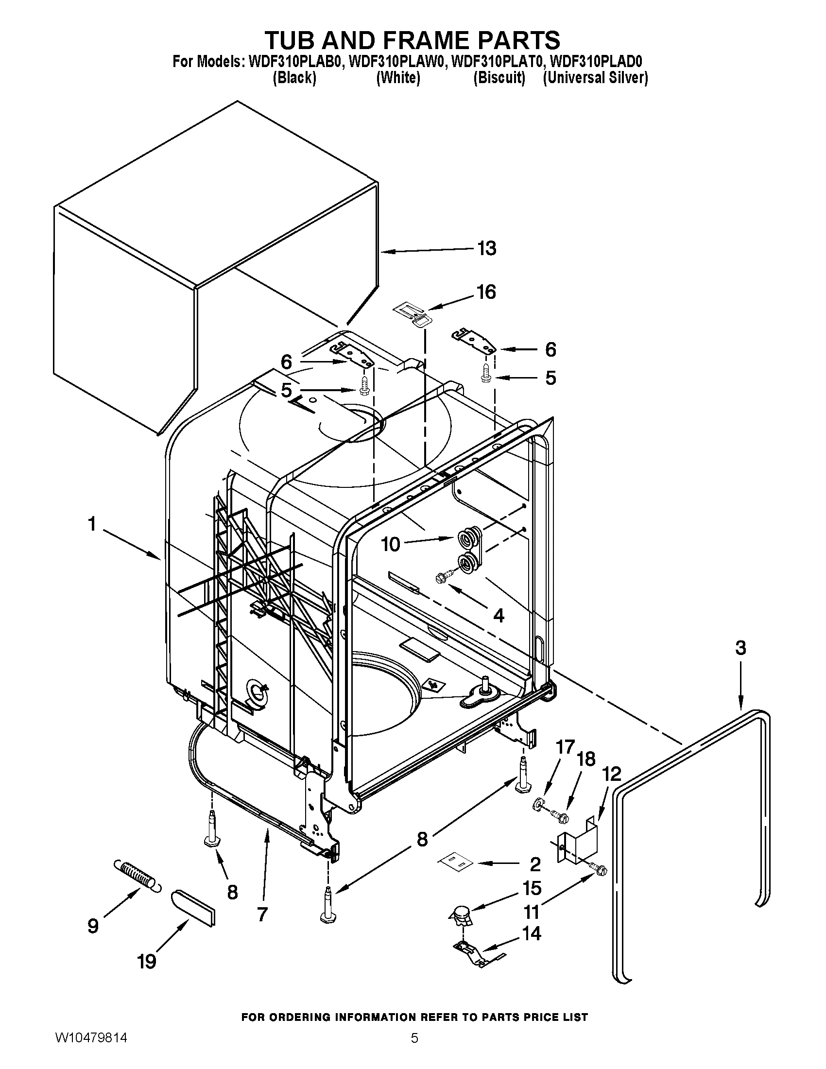 05 - TUB AND FRAME PARTS