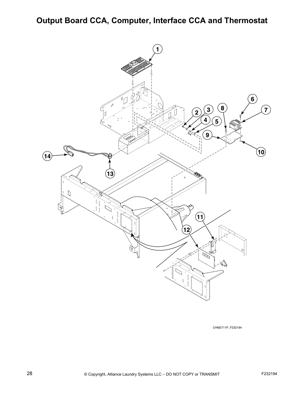 Output Board CCA, Computer, Interface CCA and Thermostat