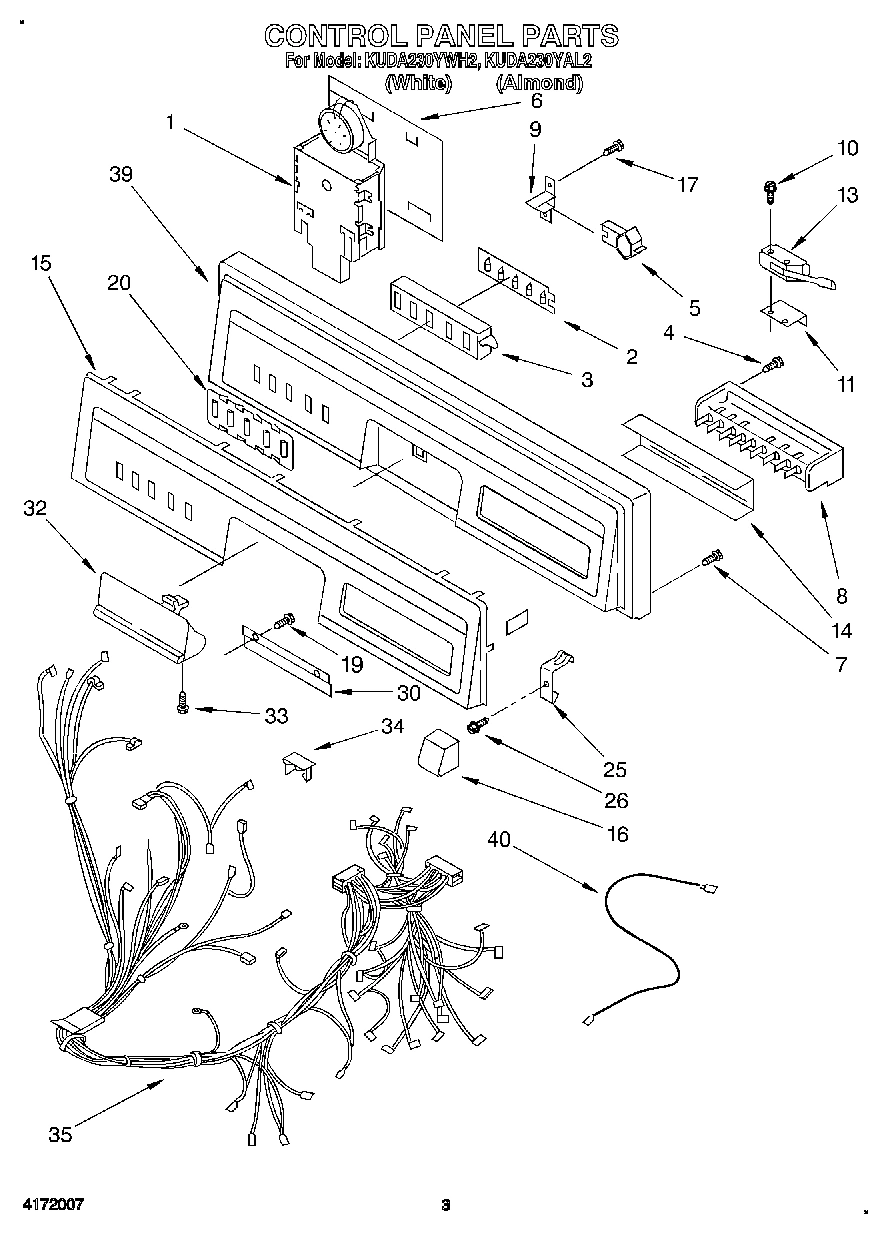 03 - CONTROL PANEL, LIT/OPTIONAL