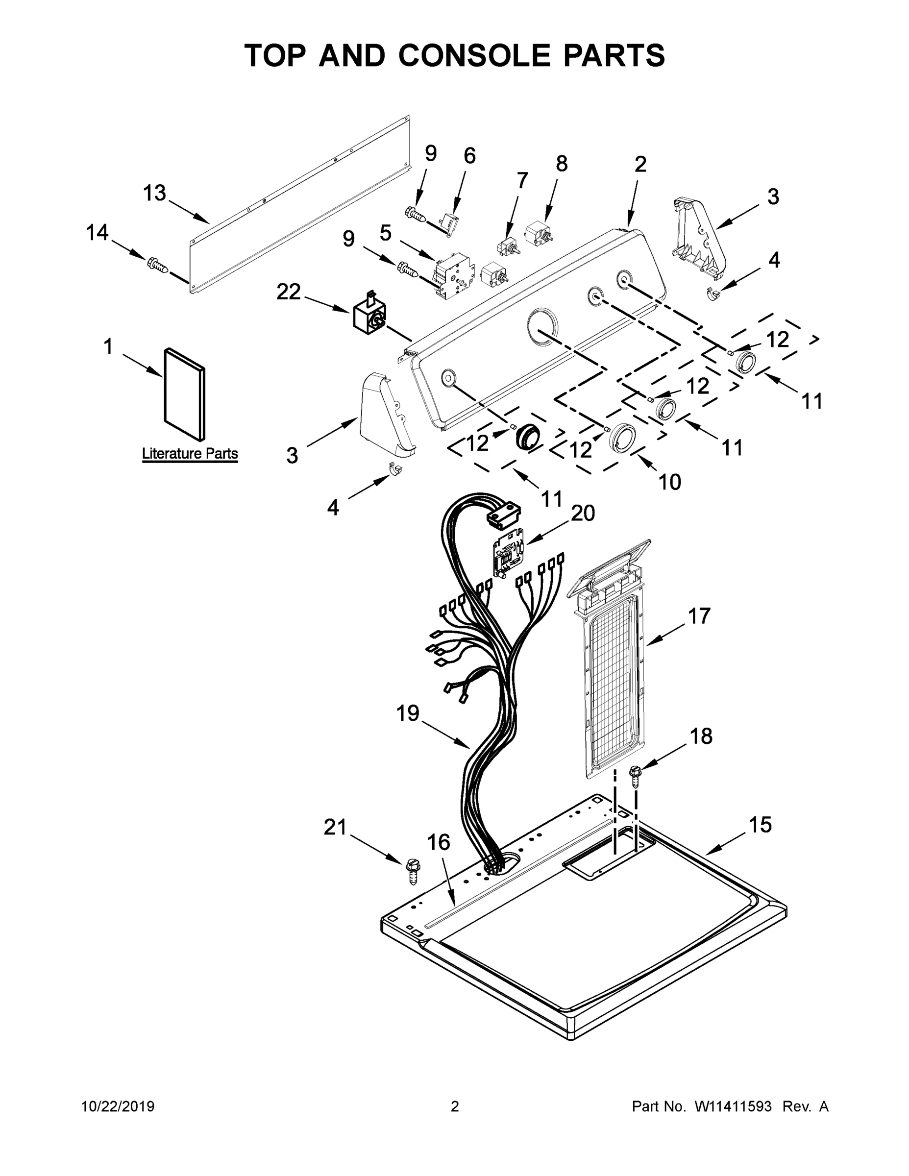 02 - TOP AND CONSOLE PARTS