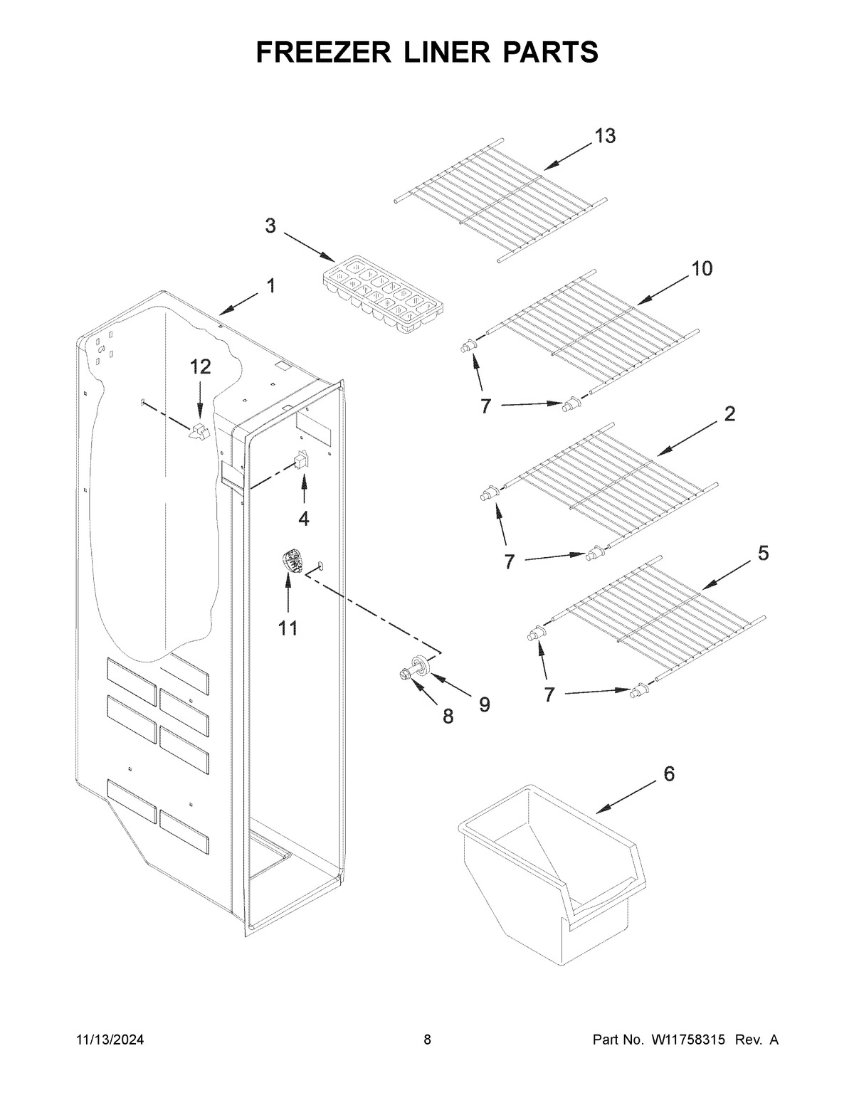 05 - FREEZER LINER PARTS