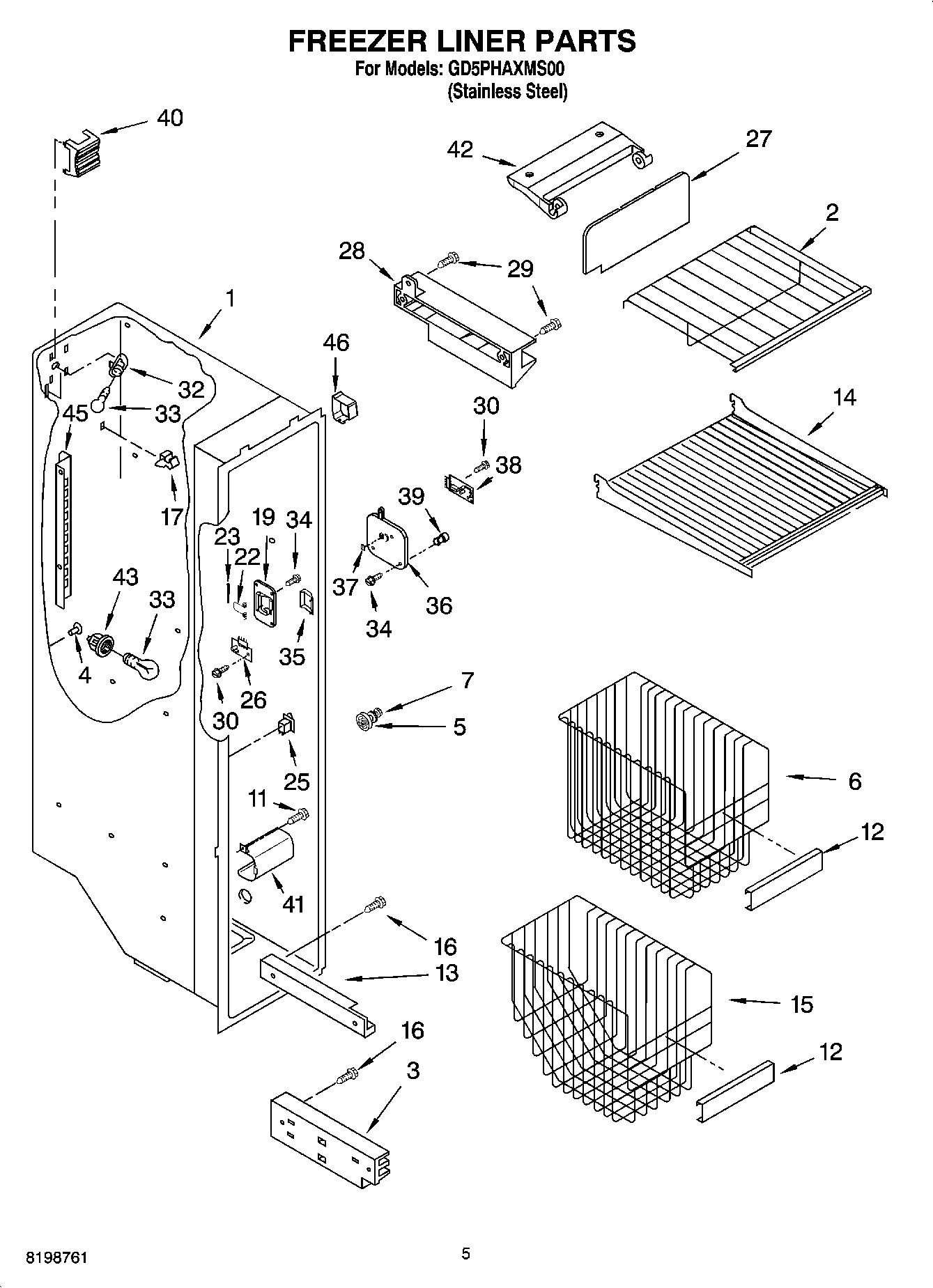 04 - FREEZER LINER PARTS