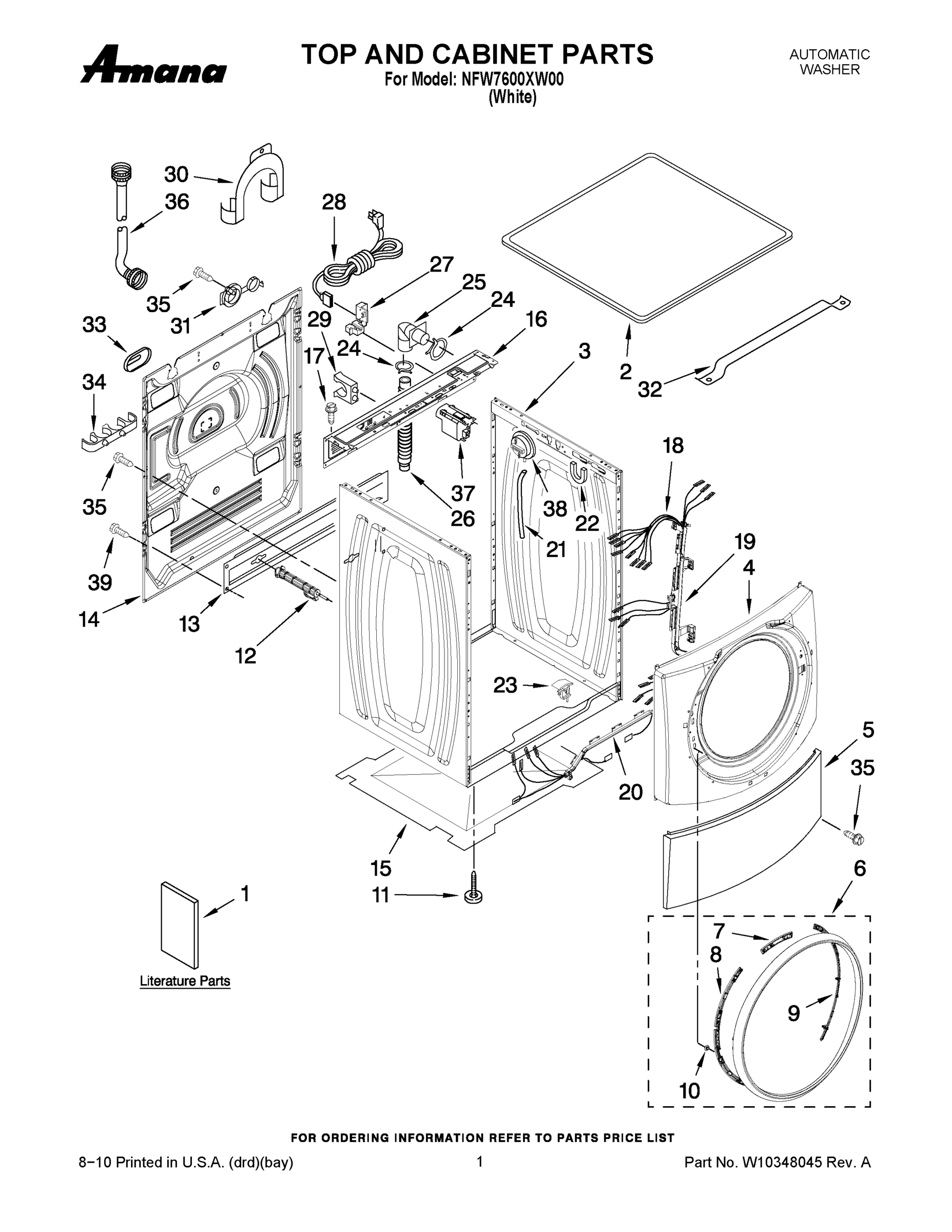 01 - TOP AND CABINET PARTS