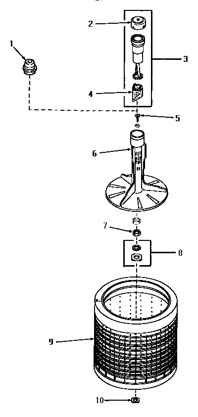 01 - AGITATOR AND WASHTUB