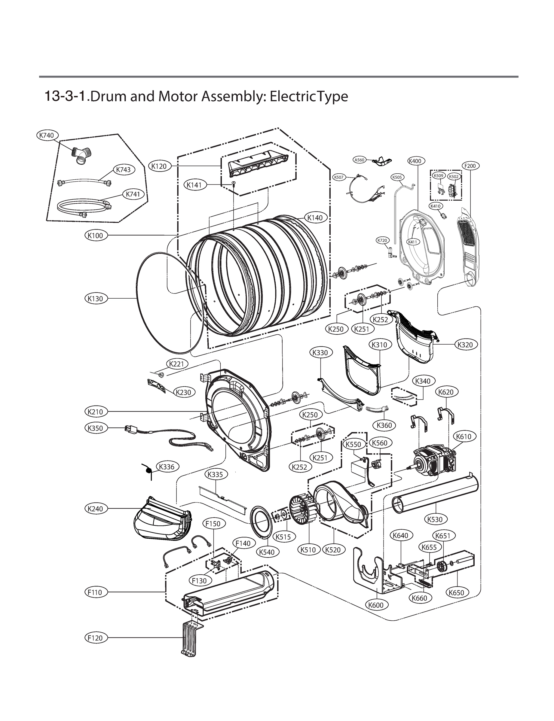 DRUM AND MOTOR ASSEMBLY