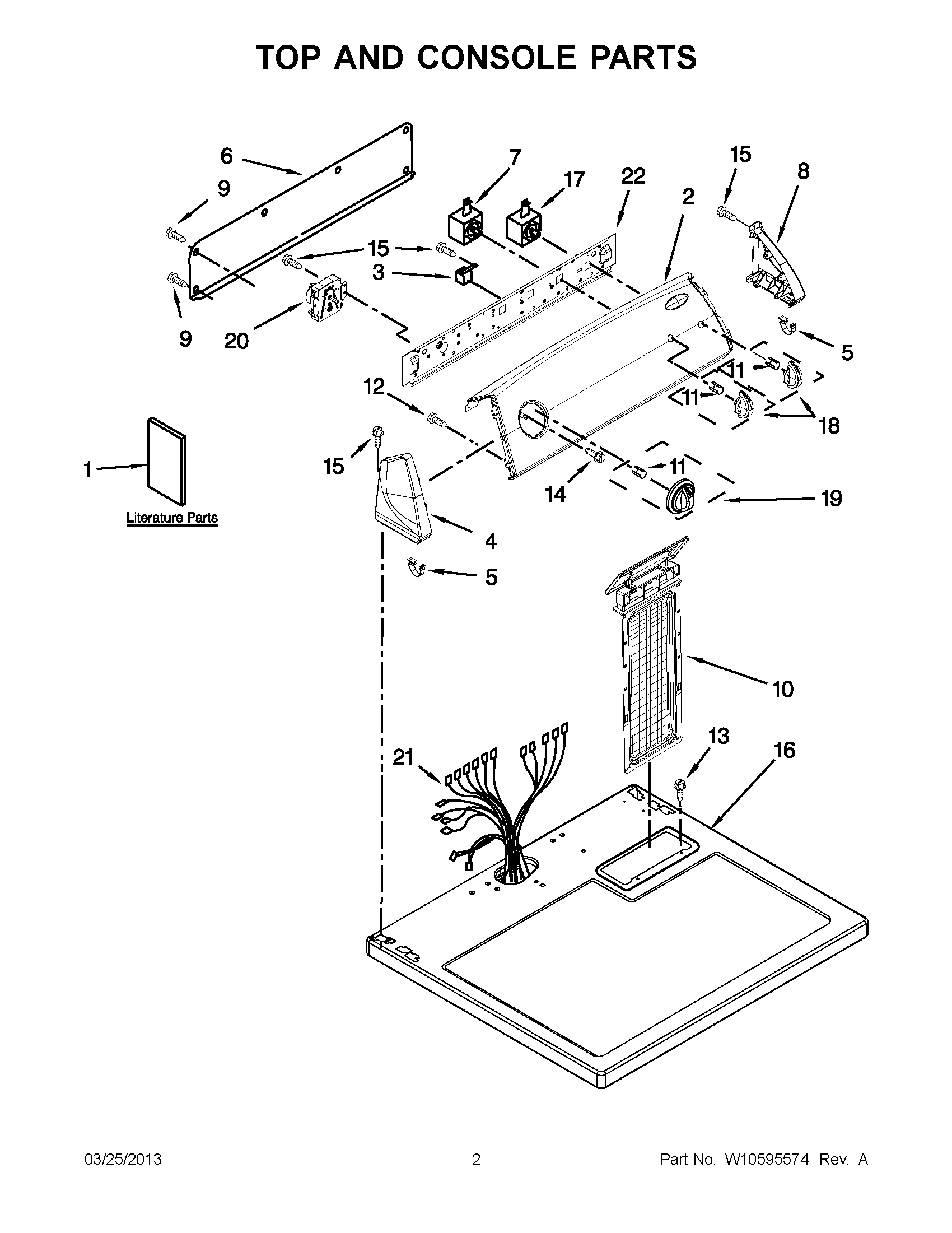01 - TOP AND CONSOLE PARTS