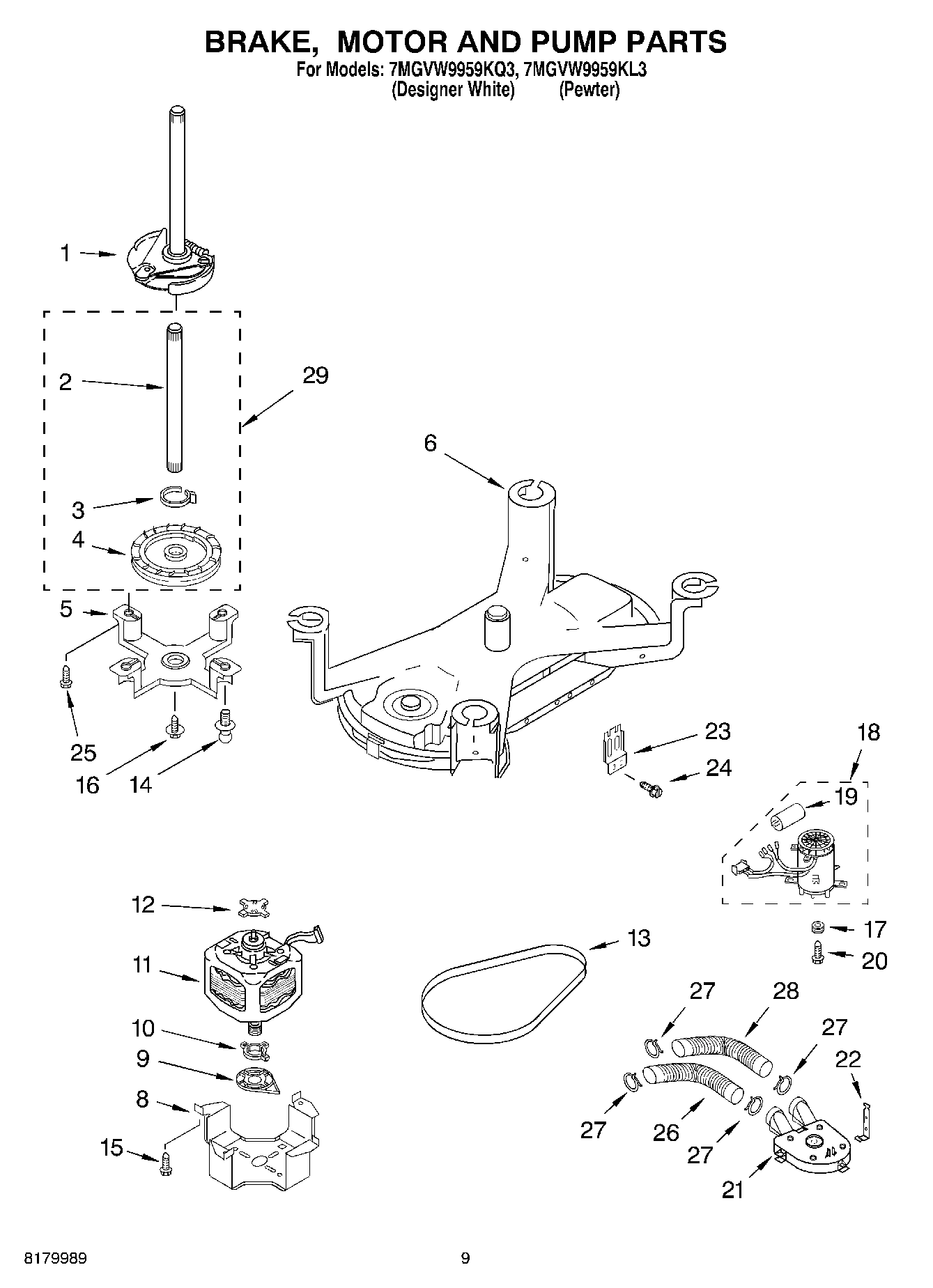 05 - BRAKE, MOTOR AND PUMP PARTS