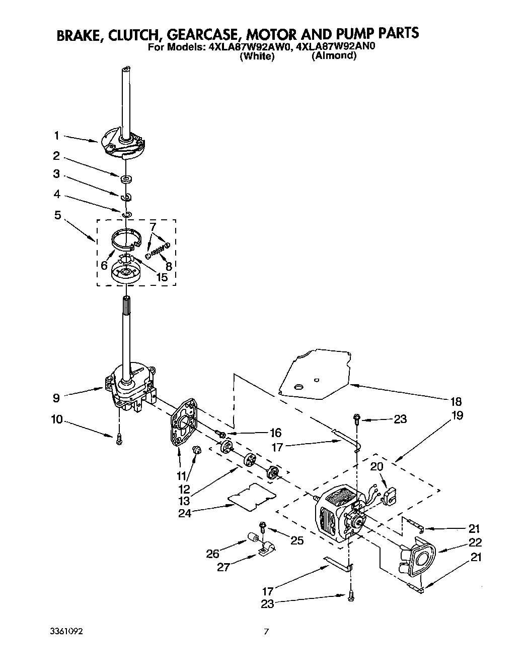 05 - BRAKE, CLUTCH, GEARCASE, MOTOR & PUMP