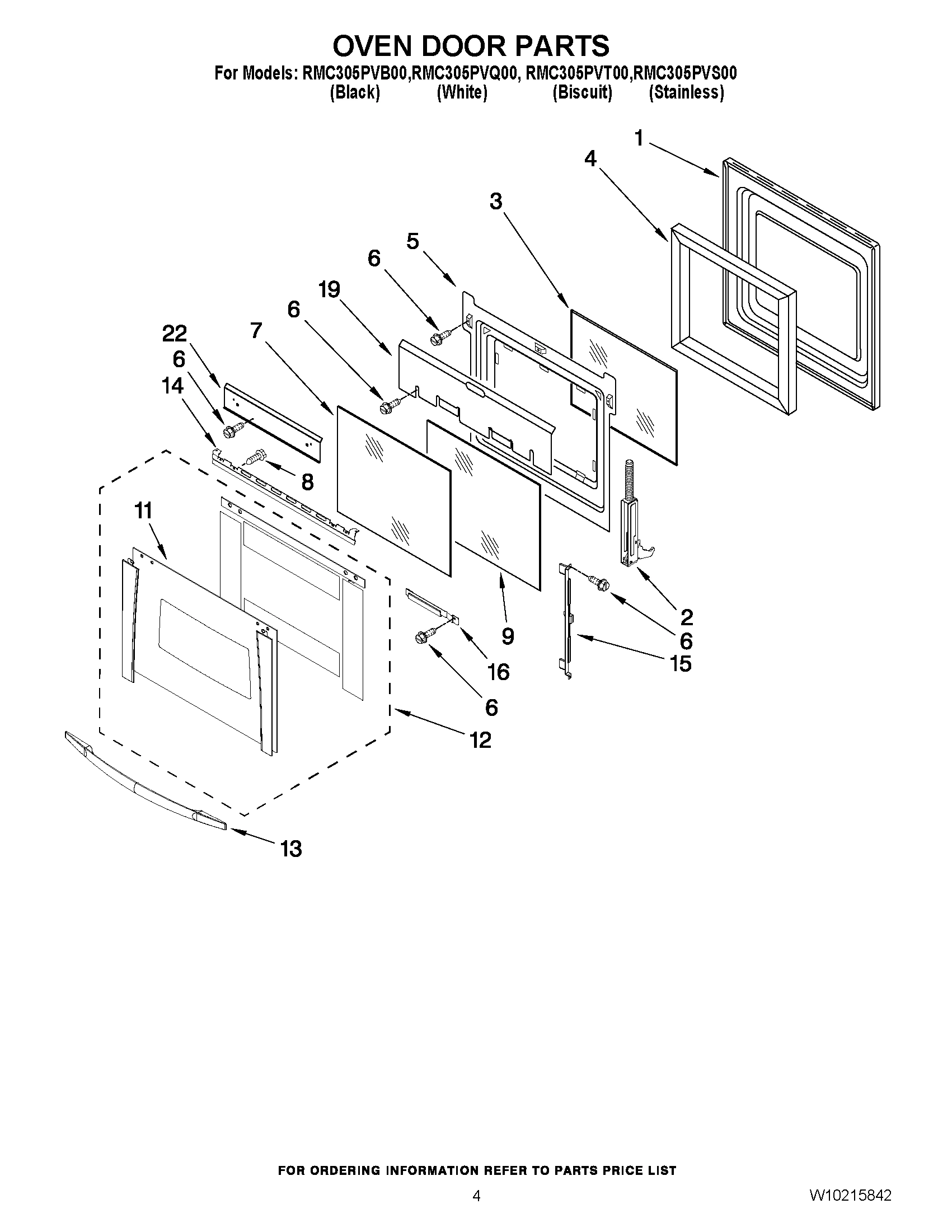 03 - OVEN DOOR PARTS
