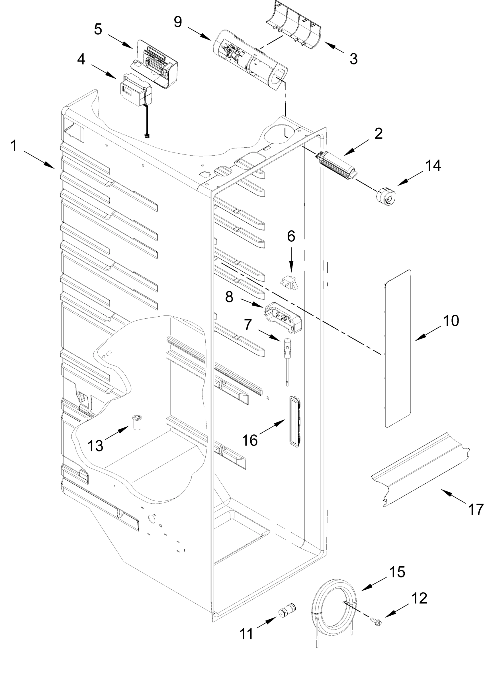 REFRIGERATOR LINER PARTS